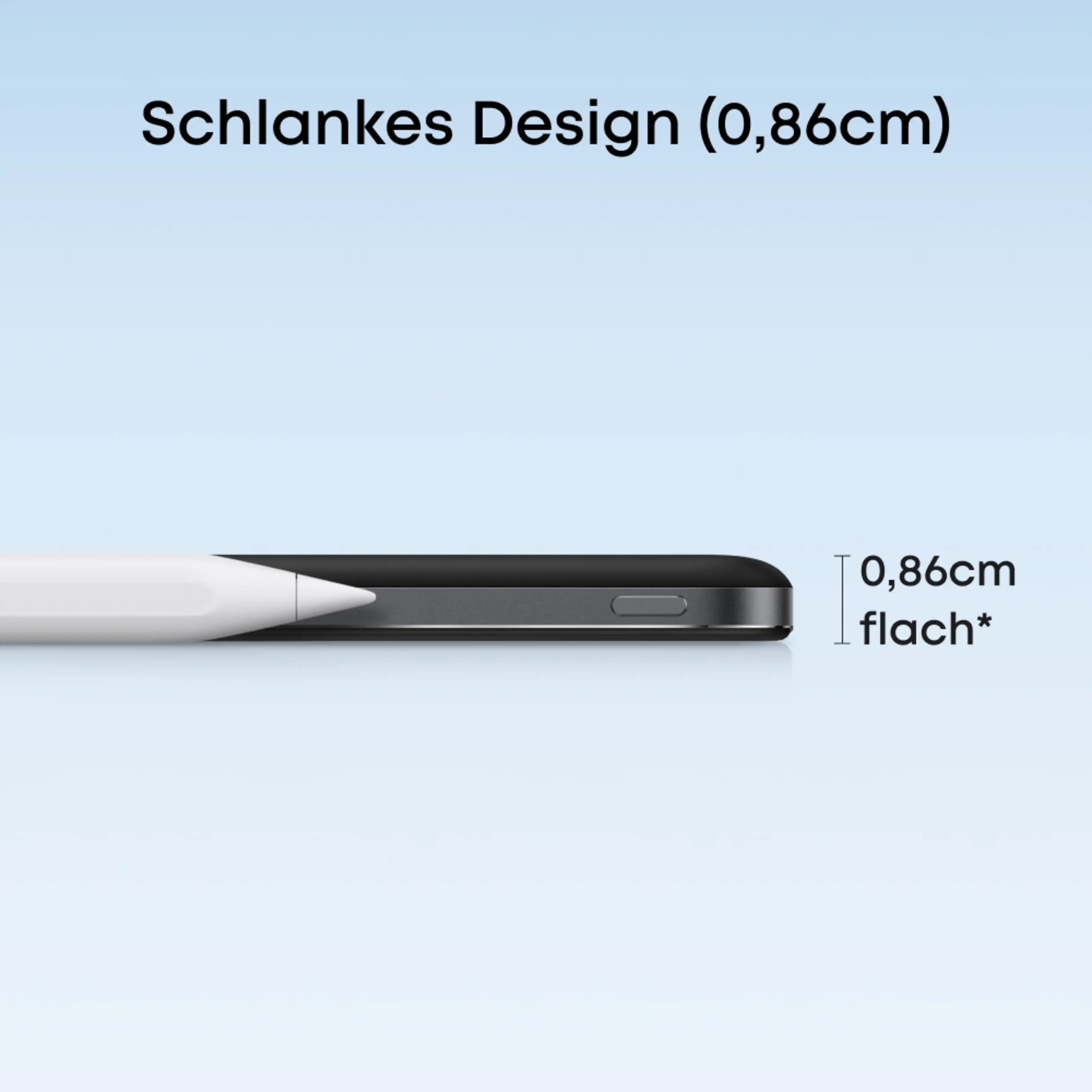 Anker MagGo Slim Powerbank mit kabelloser Ladefunktion, Schwarz, 5.000 mAh