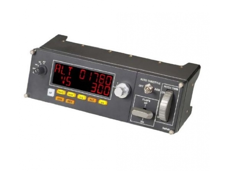 Logitech Flight Multi Panel, Autopilot-Steuerung für Flugsimulatoren, Schwarz