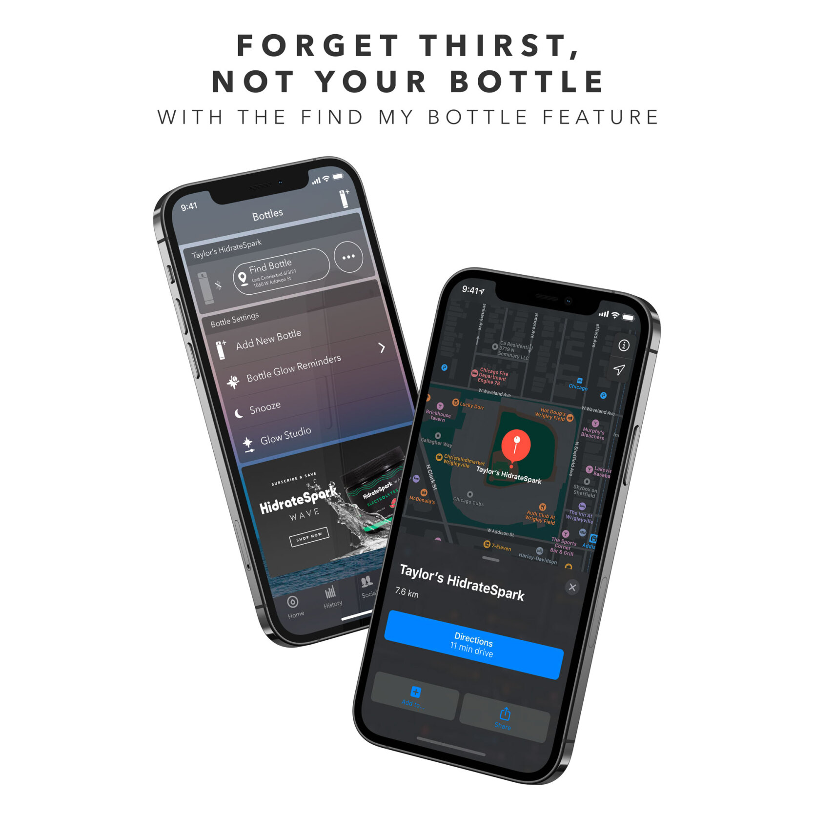 HidrateSpark Pro Steel intelligente Trinkflasche
