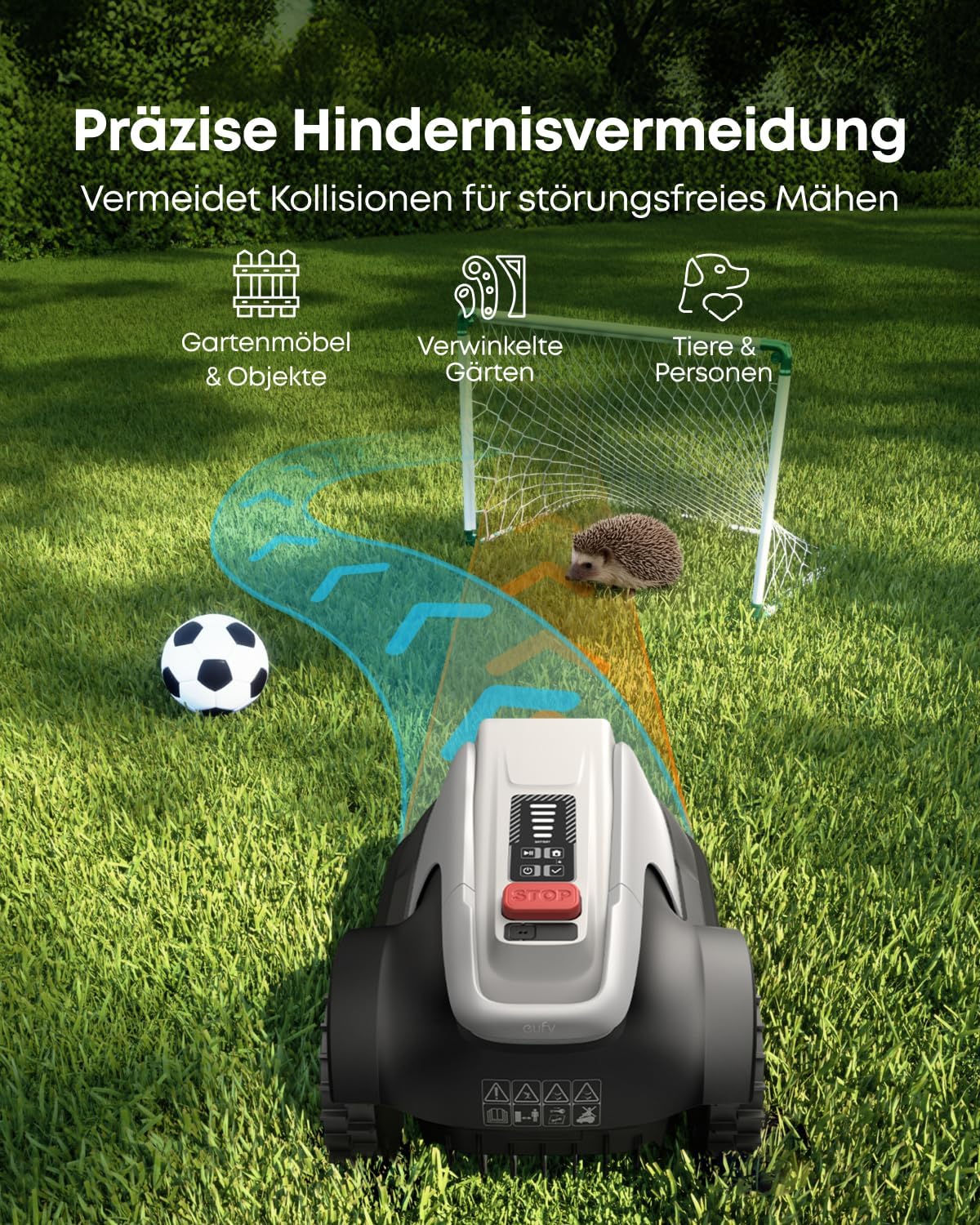 Eufy Mähroboter E15, Silber/Schwarz