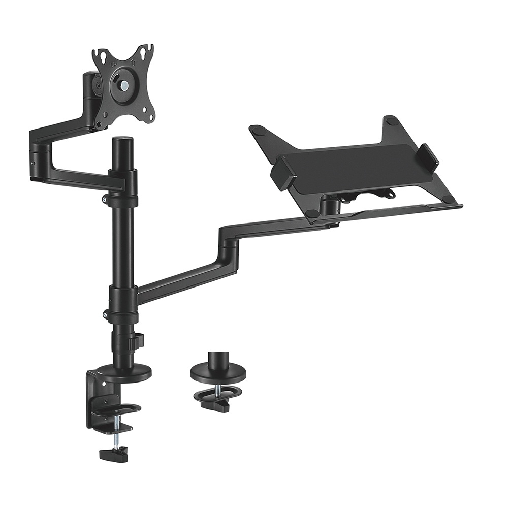 Neomounts DS20-425BL2 Halterung für 27" - 17.3" Monitore & Notebooks, Schwarz