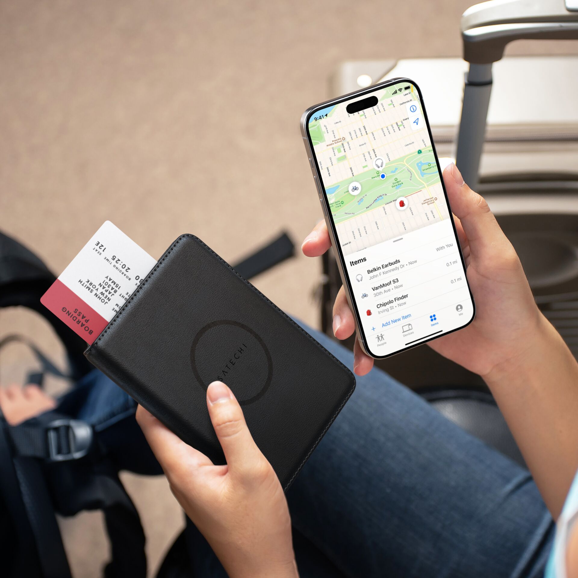 Satechi FindAll Reise-Brieftasche mit Bluetooth Tracker