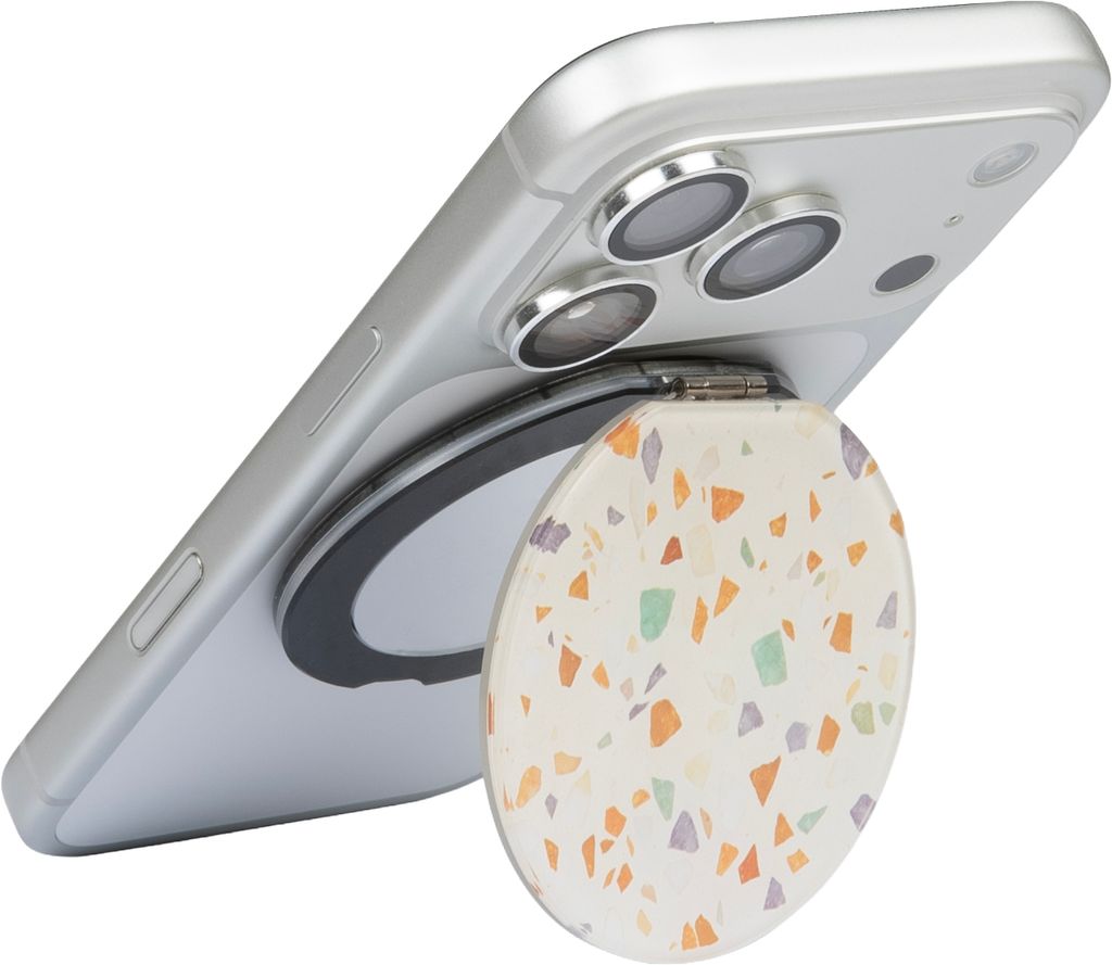 LAUT MAGMOJI MagSafe Ring Mirror, Terrazo Nougat