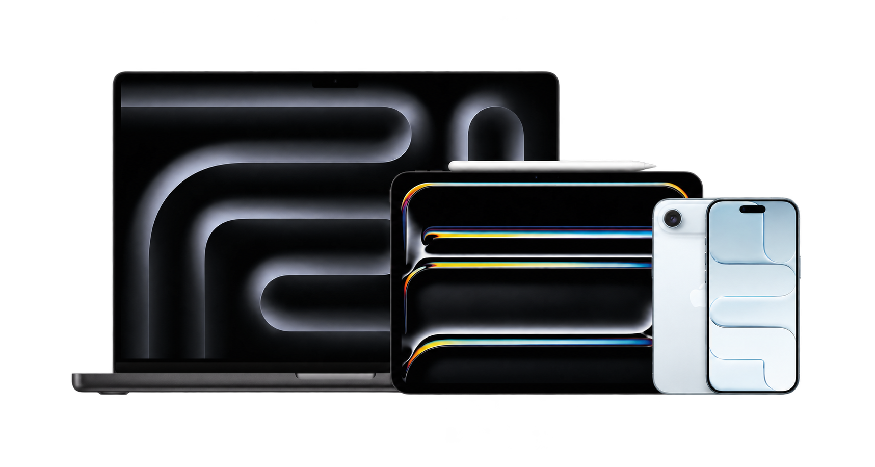 Apple Geräte aus mehreren Produktkategorien als Banner in der Produktwelt