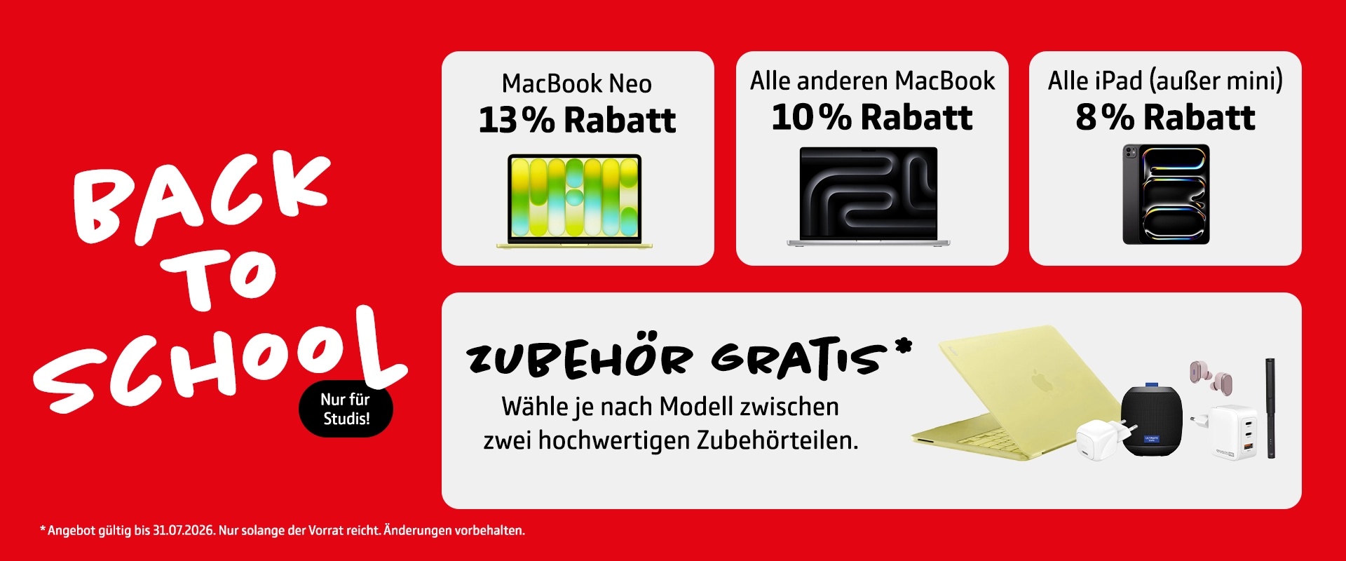 COMSPOT Back to School: Education-Rabatt auf Mac und iPad, gültig bis 31.07.