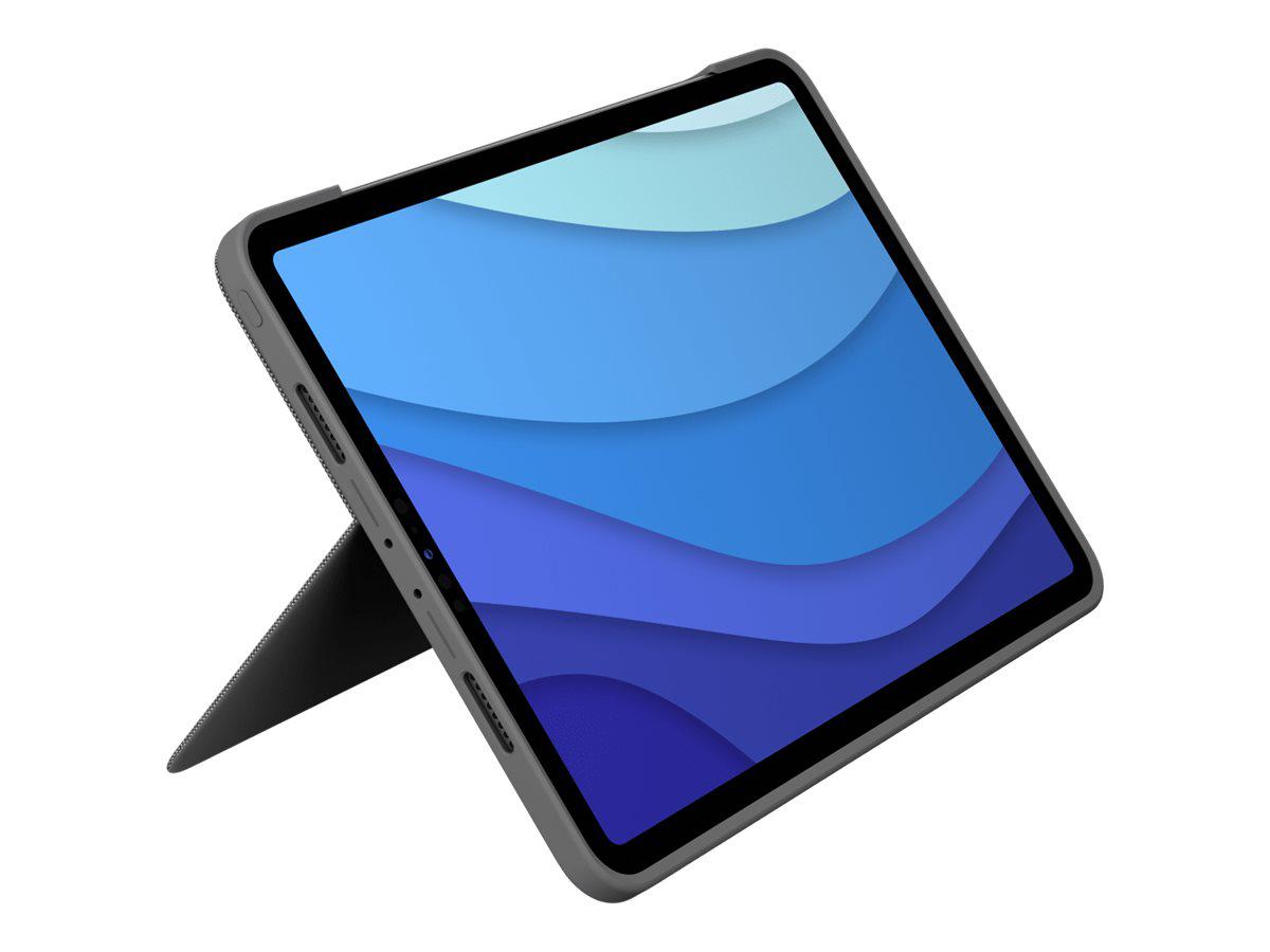 Logitech Combo Touch Case für iPad 12.9" (3./4./5./6. Gen.), Grau, Schweiz