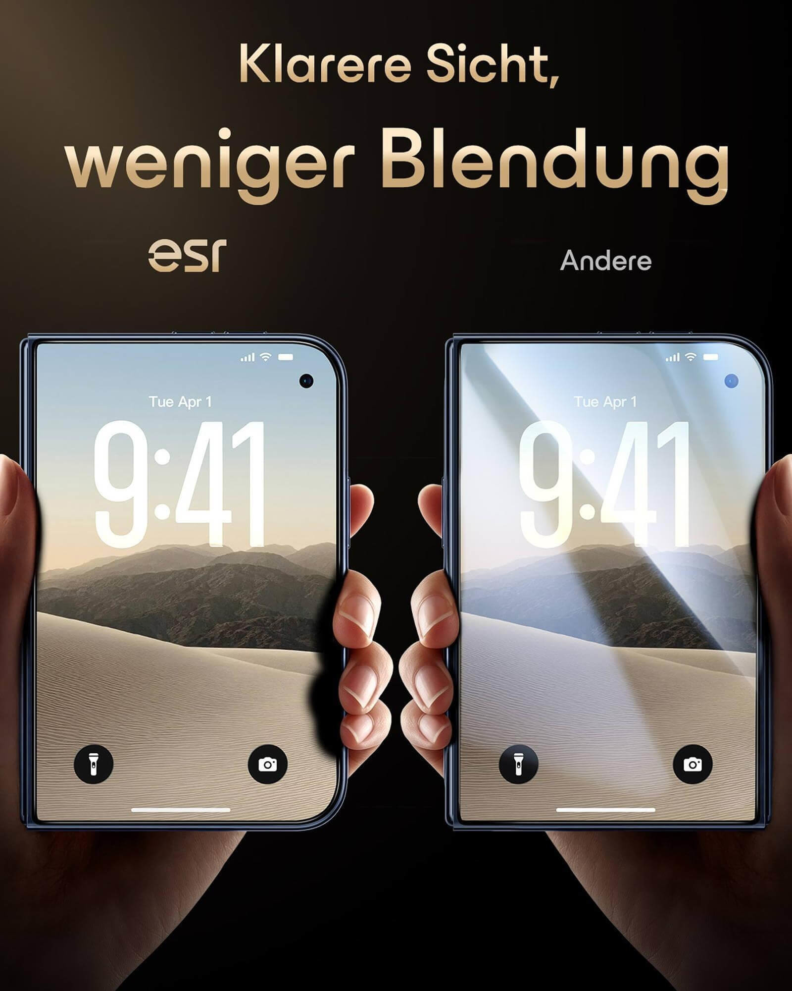 ESR Displayschutzglas für iPhone Duo