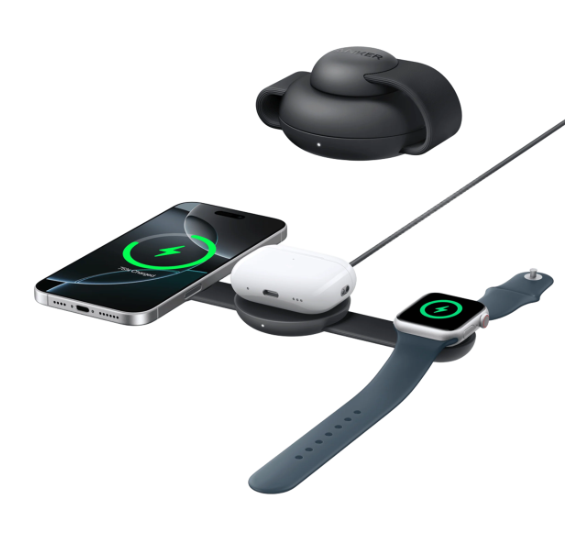 Anker MagGo Wireless Faltbarer Charger mit QI2 (3-in-1)