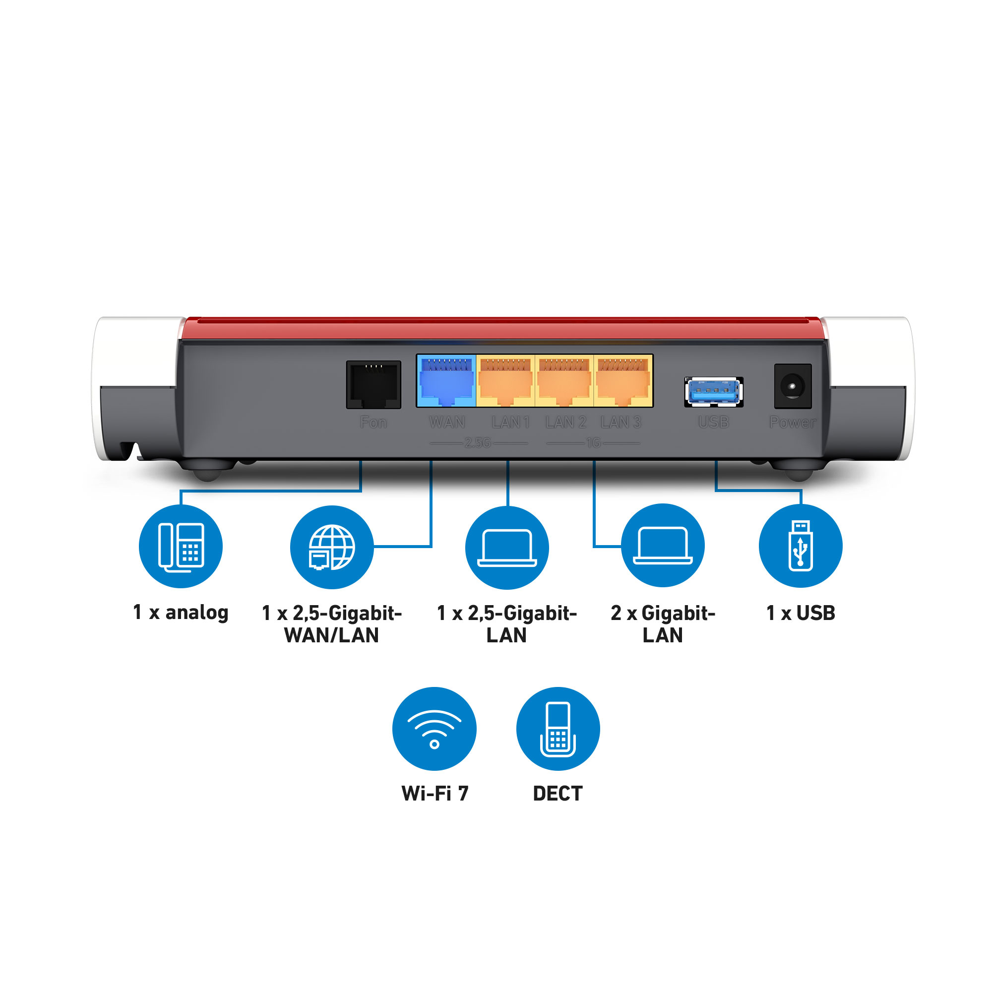 FRITZ!Box 4630 WLAN Router, Weiß, 4-Port