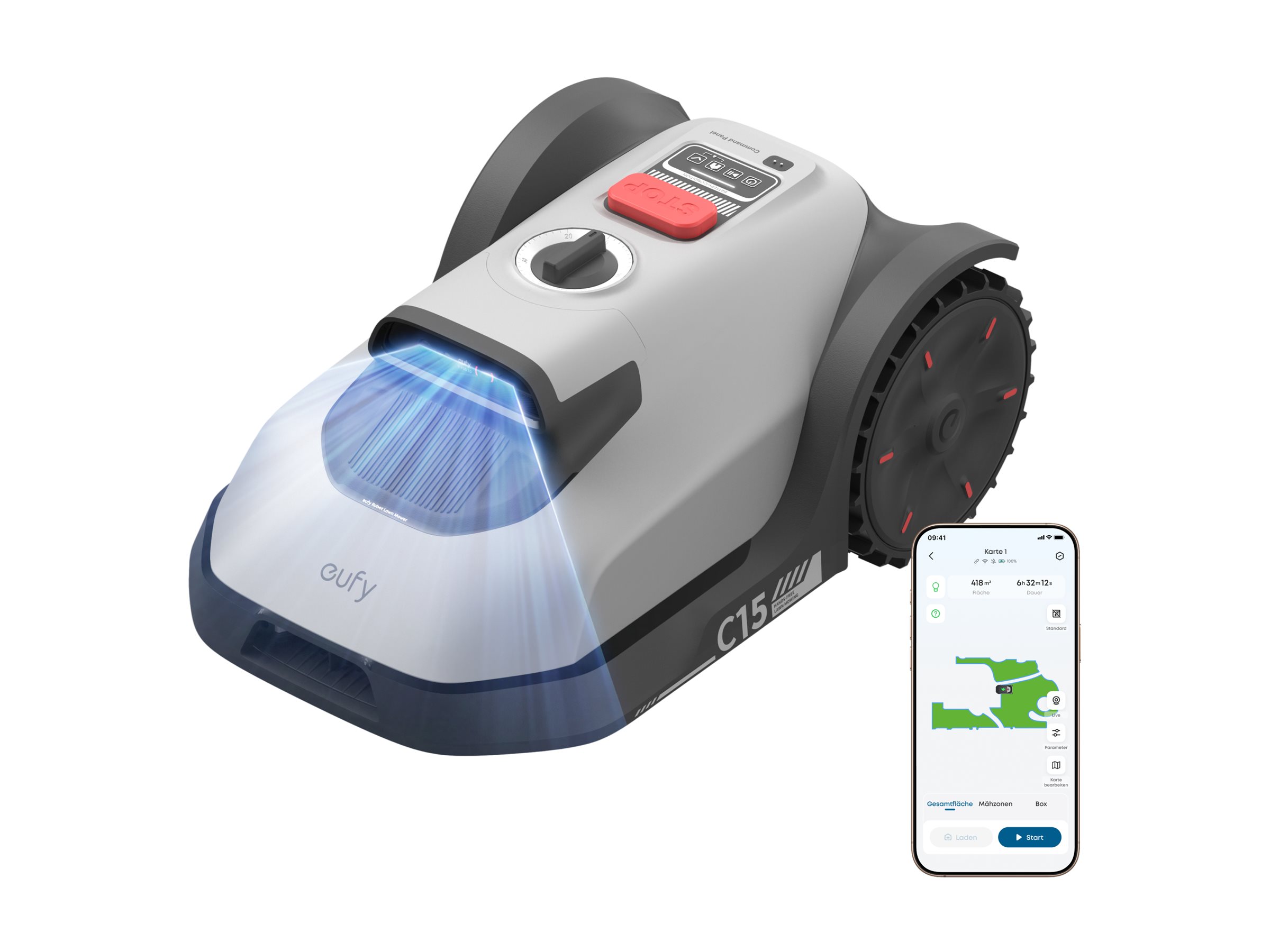 eufy Mähroboter C15 Solo, Grau