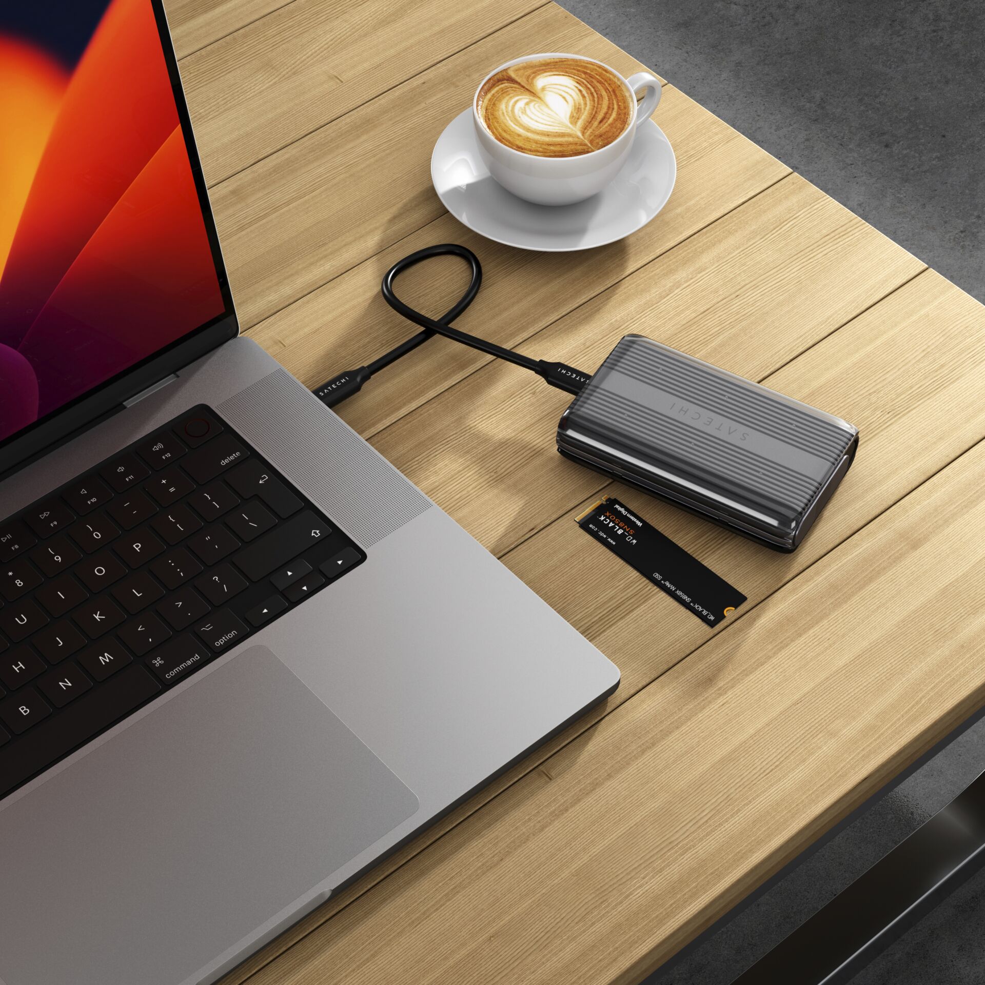 Satechi USB-C NVMe SSD Pro Gehäuse, Anthrazit