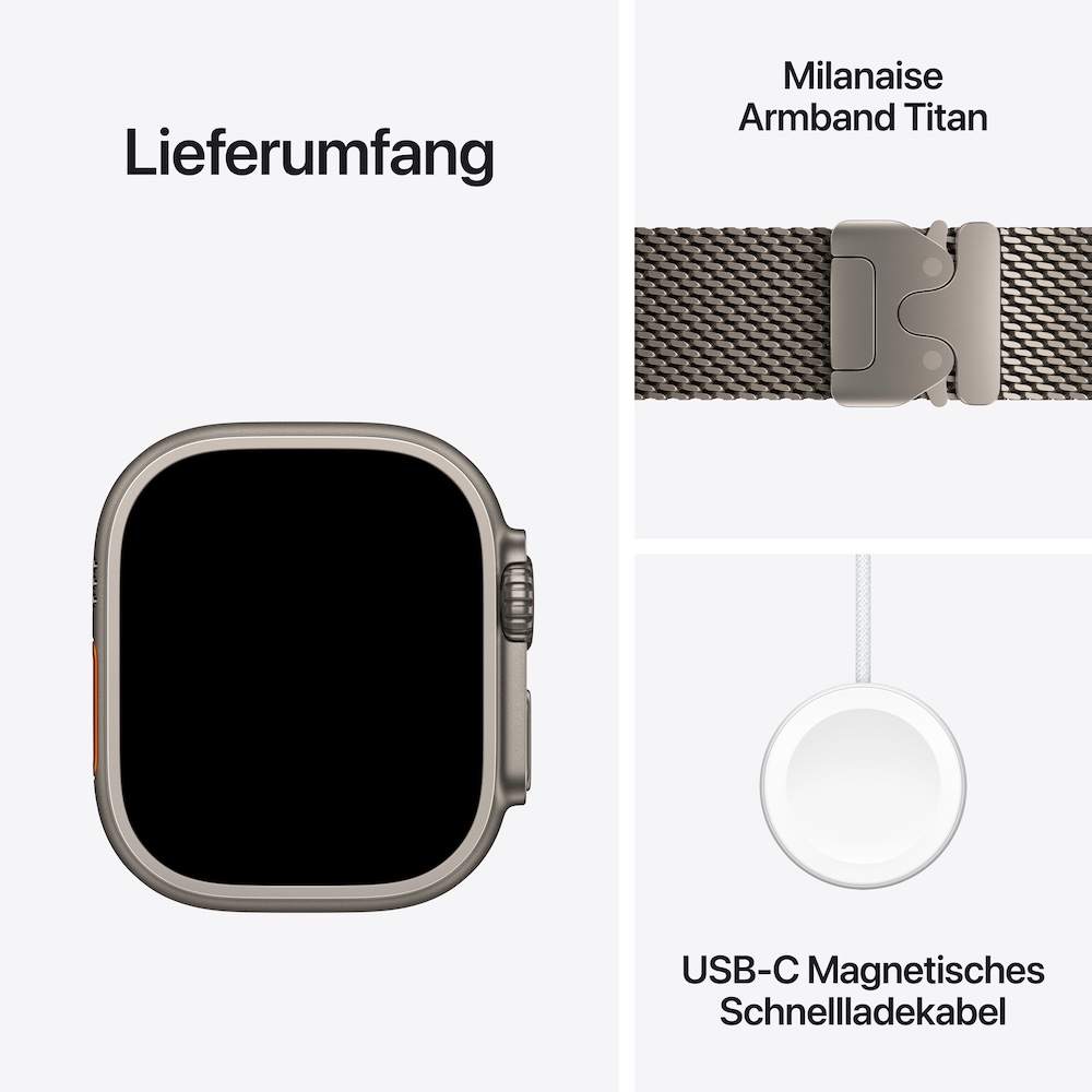 Apple Watch Ultra 4 Milanaise Armband Titan