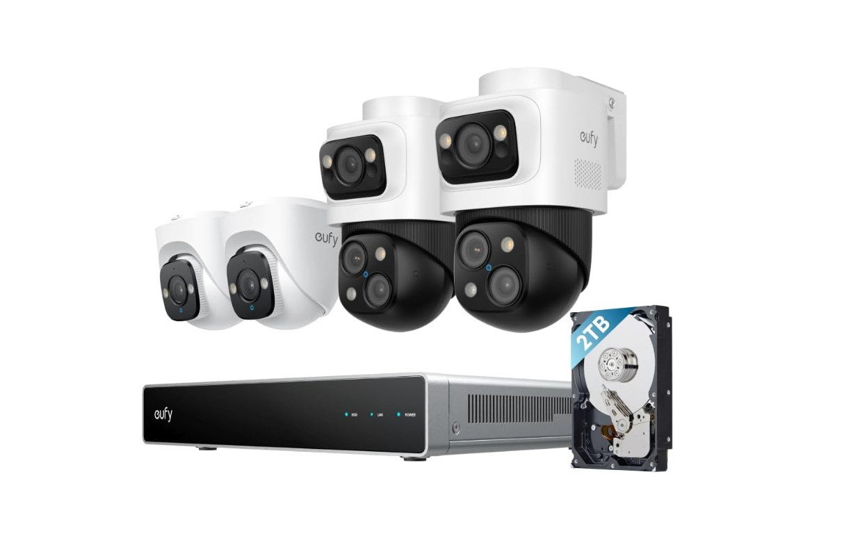 Anker eufy PoE NVR Security System S4 Max 3-Linsen Bullet-PTZ-Kameras IP-Überwachungskamera