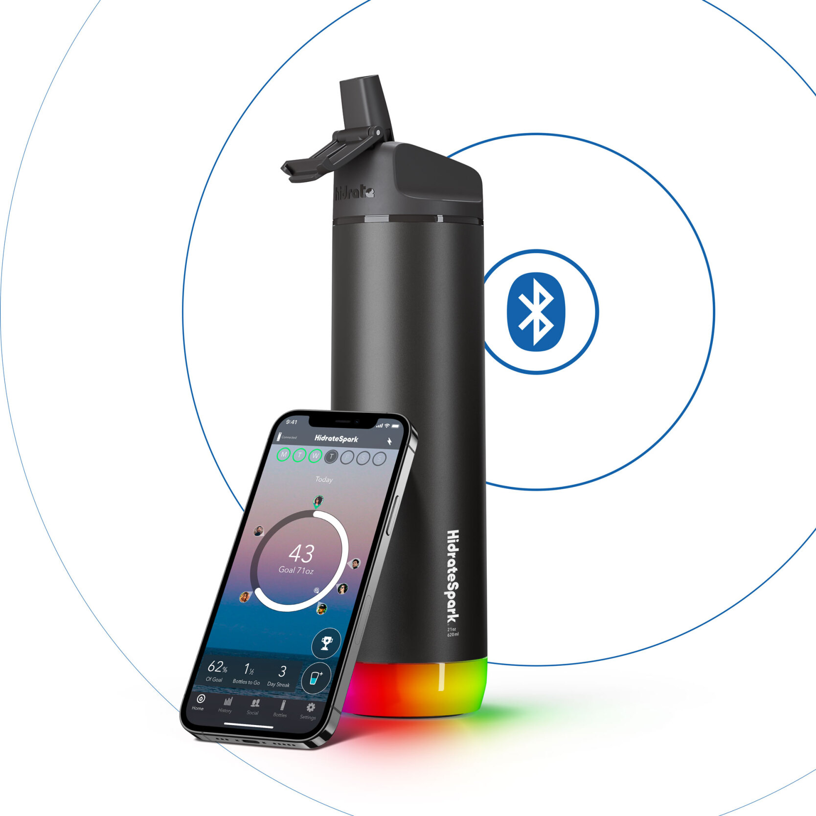 HidrateSpark Pro Steel intelligente Trinkflasche