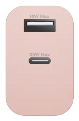 dbramante1928 Power Adater, Pink, USB-C + USB-A