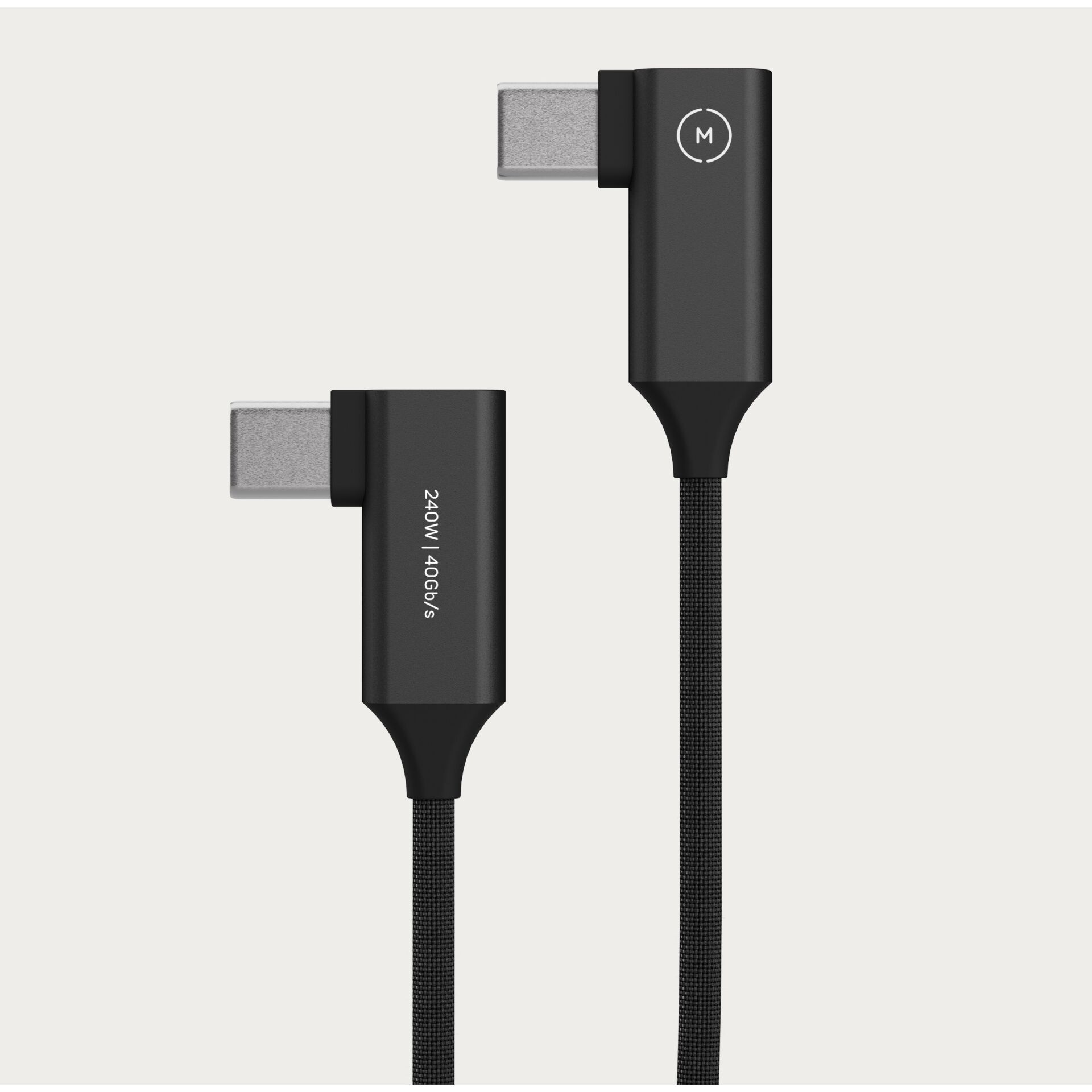 Moment Superflex rechtwinkliges USB-C zu USB-C Kabel