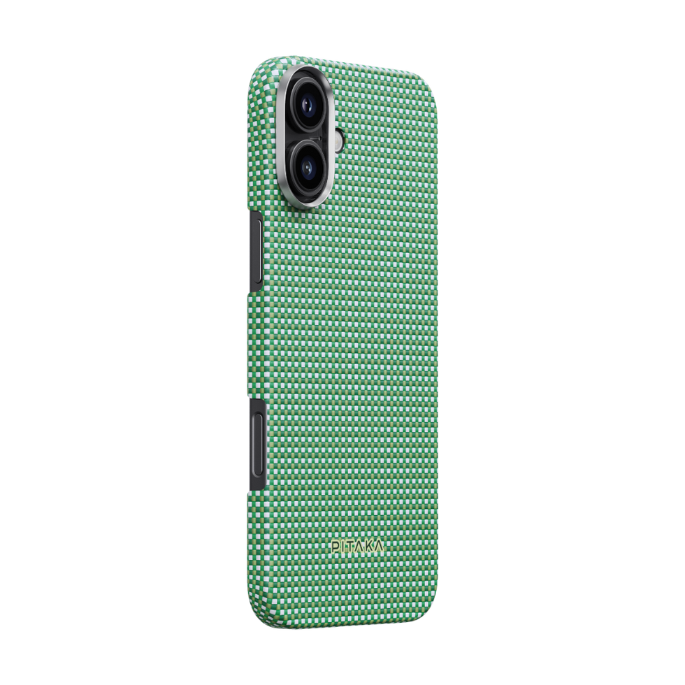 Pitaka ultra dünne Hülle aus Aramidfaser mit Magsafe für iPhone 16, Waldgrün