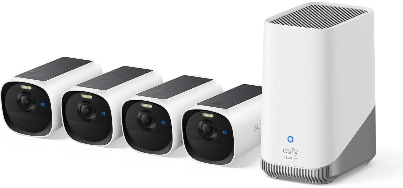 Anker eufy E40 inkl. HomeBase S380, Weiß, 4er-Pack