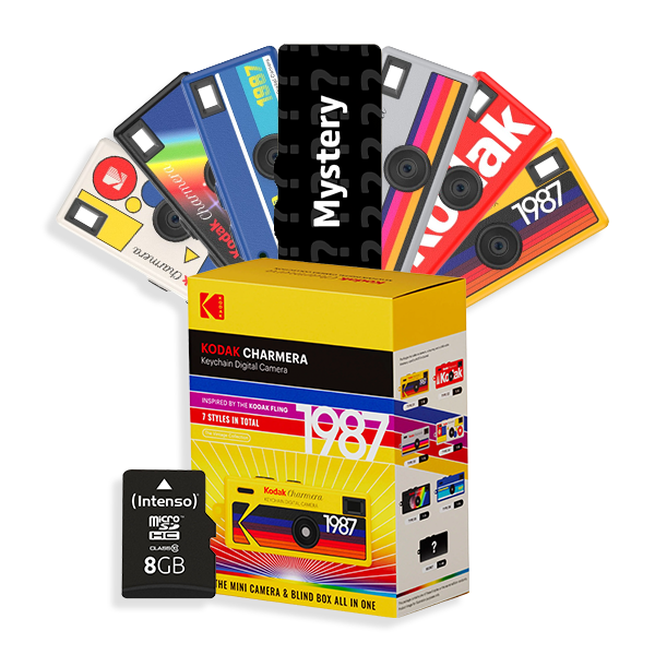 Bundle: Kodak Charmera Mini Mystery Blind Box + Intenso Class 10 8 GB MicroSD Karte
