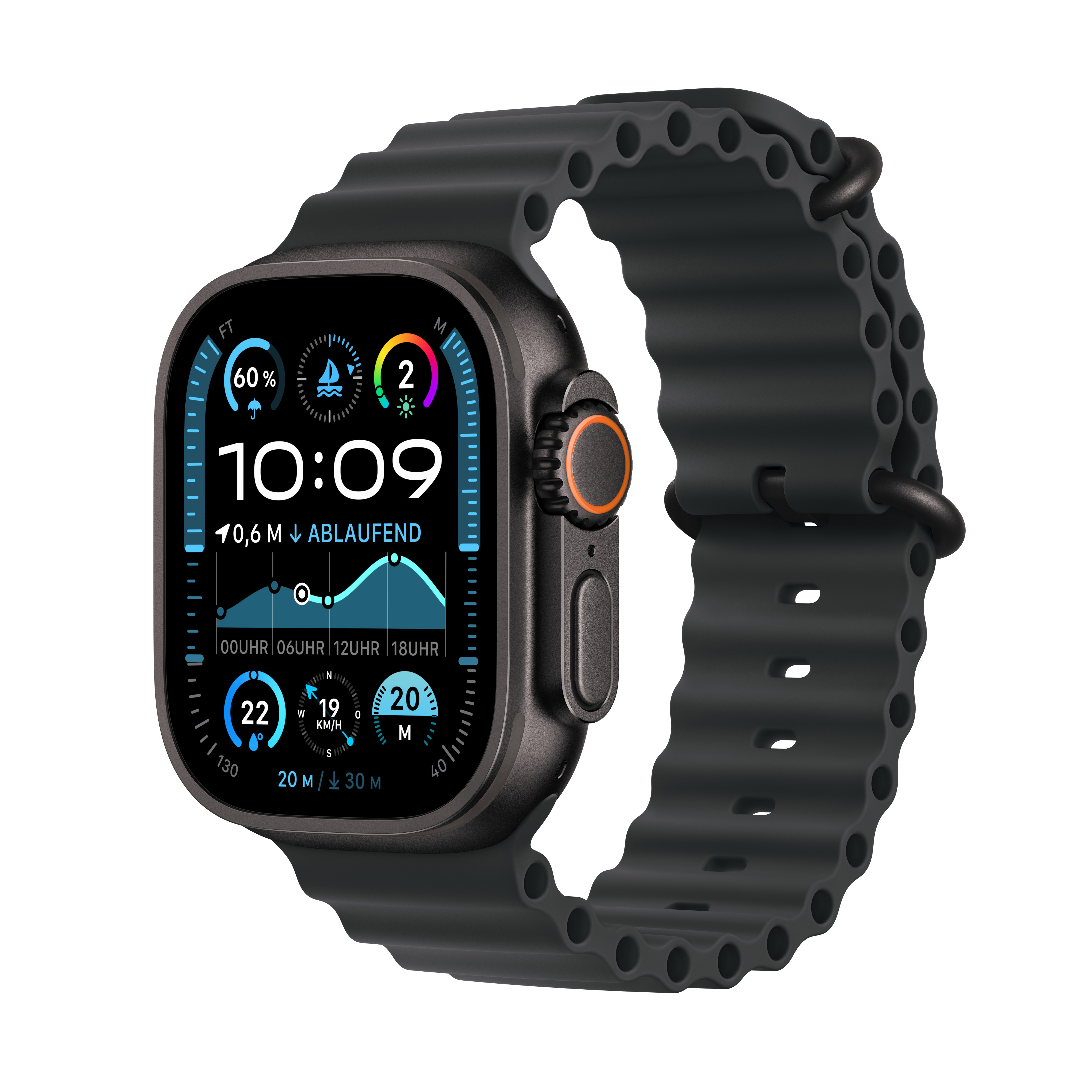 Apple Watch Ultra 2 Titan, Titan Schwarz, 49mm, GPS + Cellular