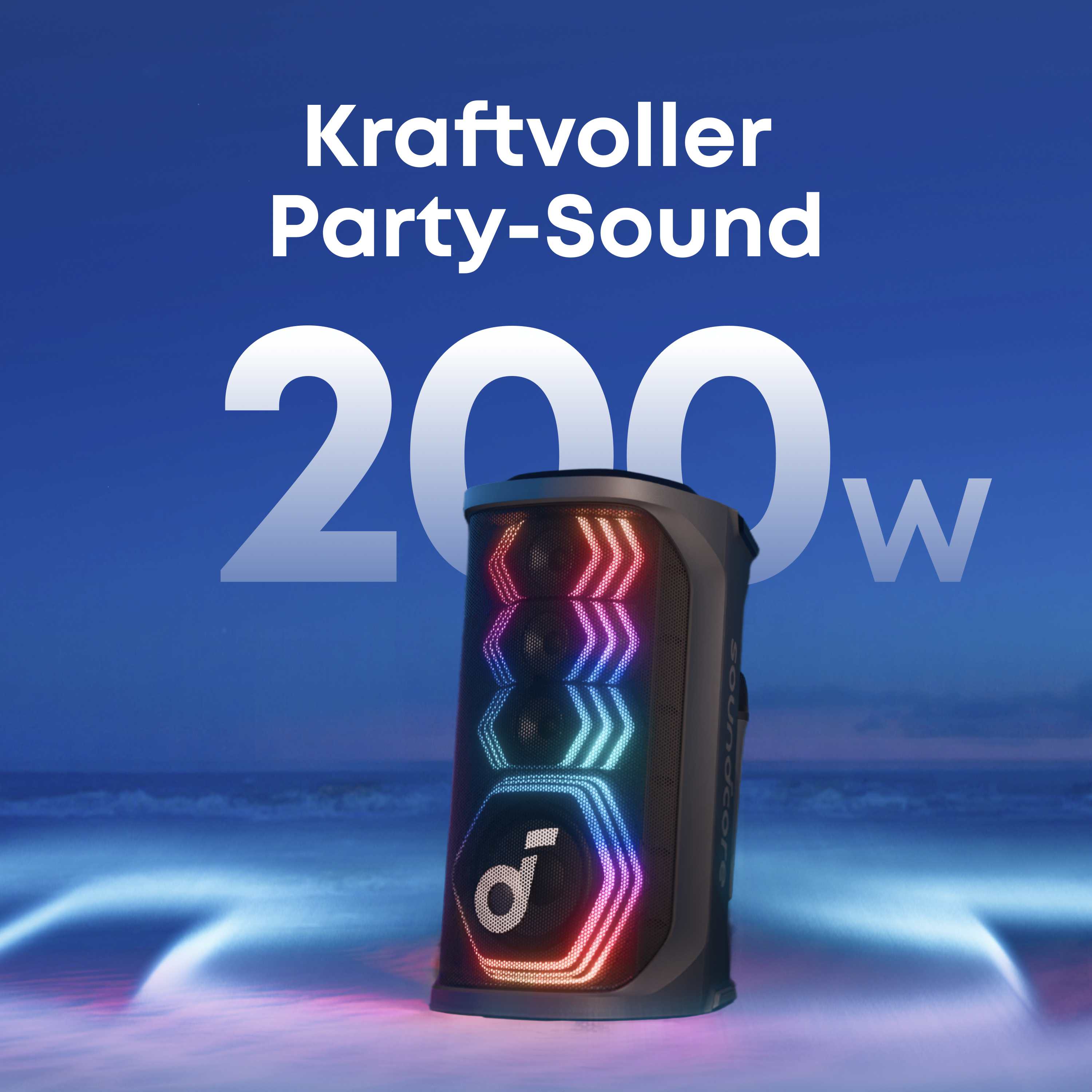 Soundcore Rave 3S Karaoke Lautsprecher inkl. 2 Mikrofone