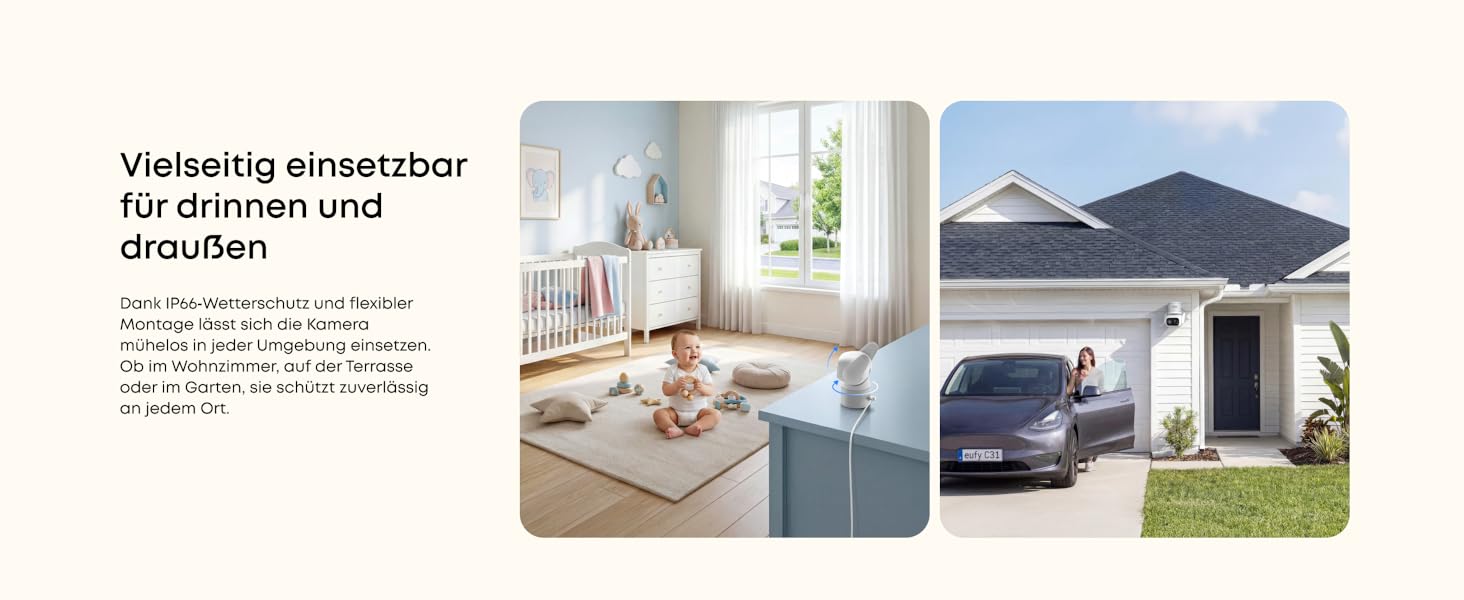 Anker Eufy Cam C31 Solo 2K FHD Überwachungskamera, Kabellos