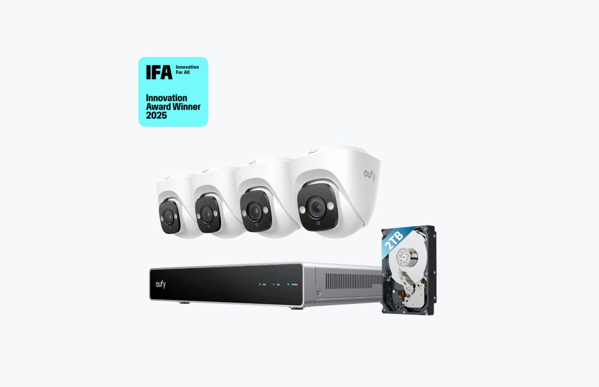 Anker eufy PoE NVR Security System E40 4× 4K 8MP IP-Überwachungskamera