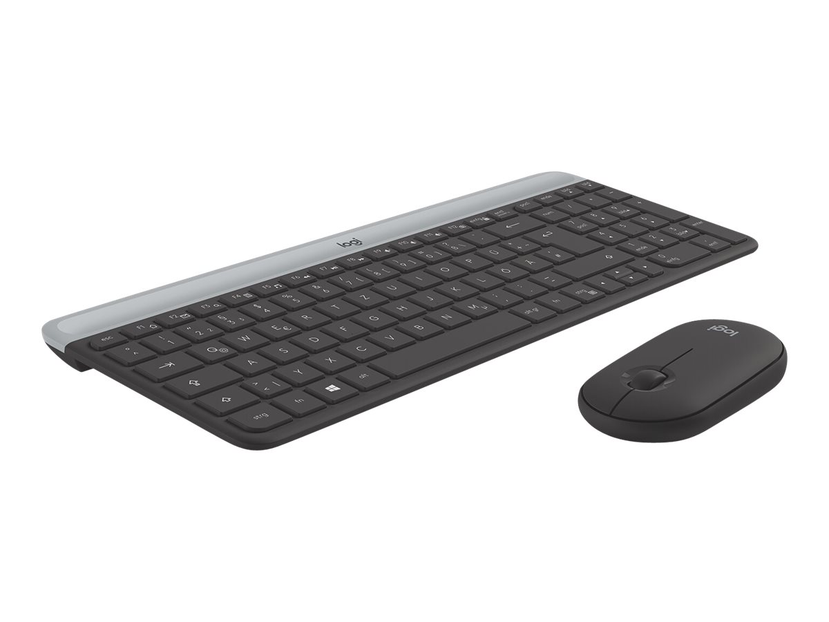 Logitech MK470, Grafit, Kabellos via USB-Empfänger, Deutsch