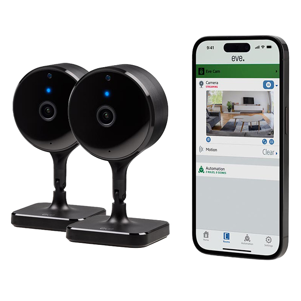 Bundle: Eve Indoor Cam, Schwarz, 2er-Pack