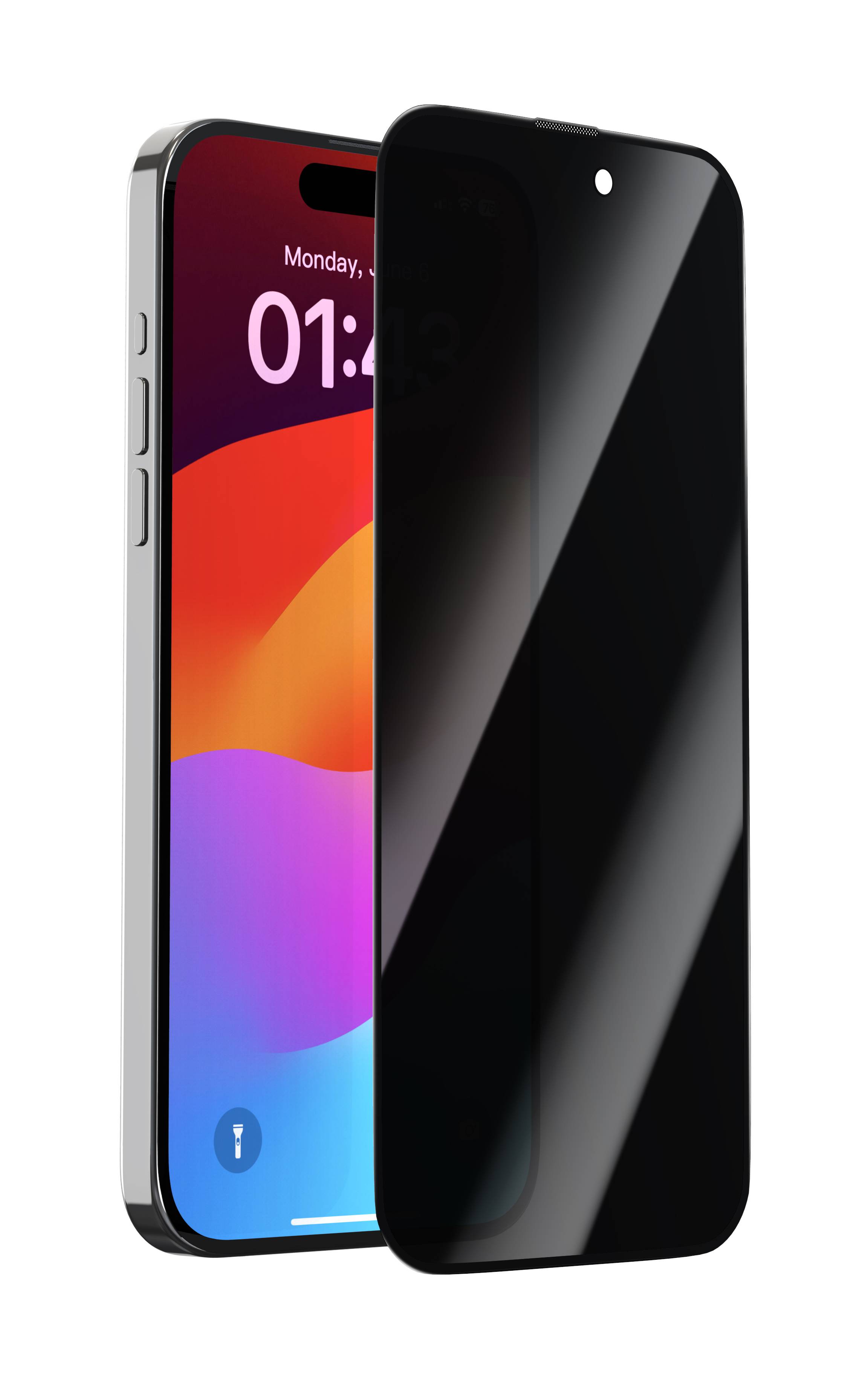 Comma Privacy Displayschutzglas für iPhone 15 Plus