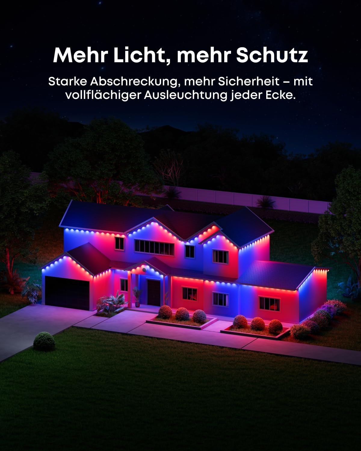eufy S4 Festinstallierte Outdoor‑Lichterkette, Weiß