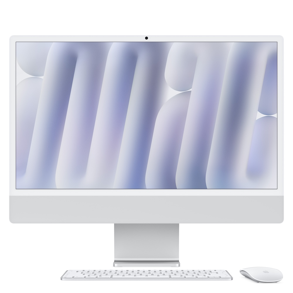 iMac 24", Silber, M6 (12-CPU/12-GPU), 16GB, 256GB, Nanotexturglas, Touch ID, Deutsch, 2,5 Gigabit Ethernet