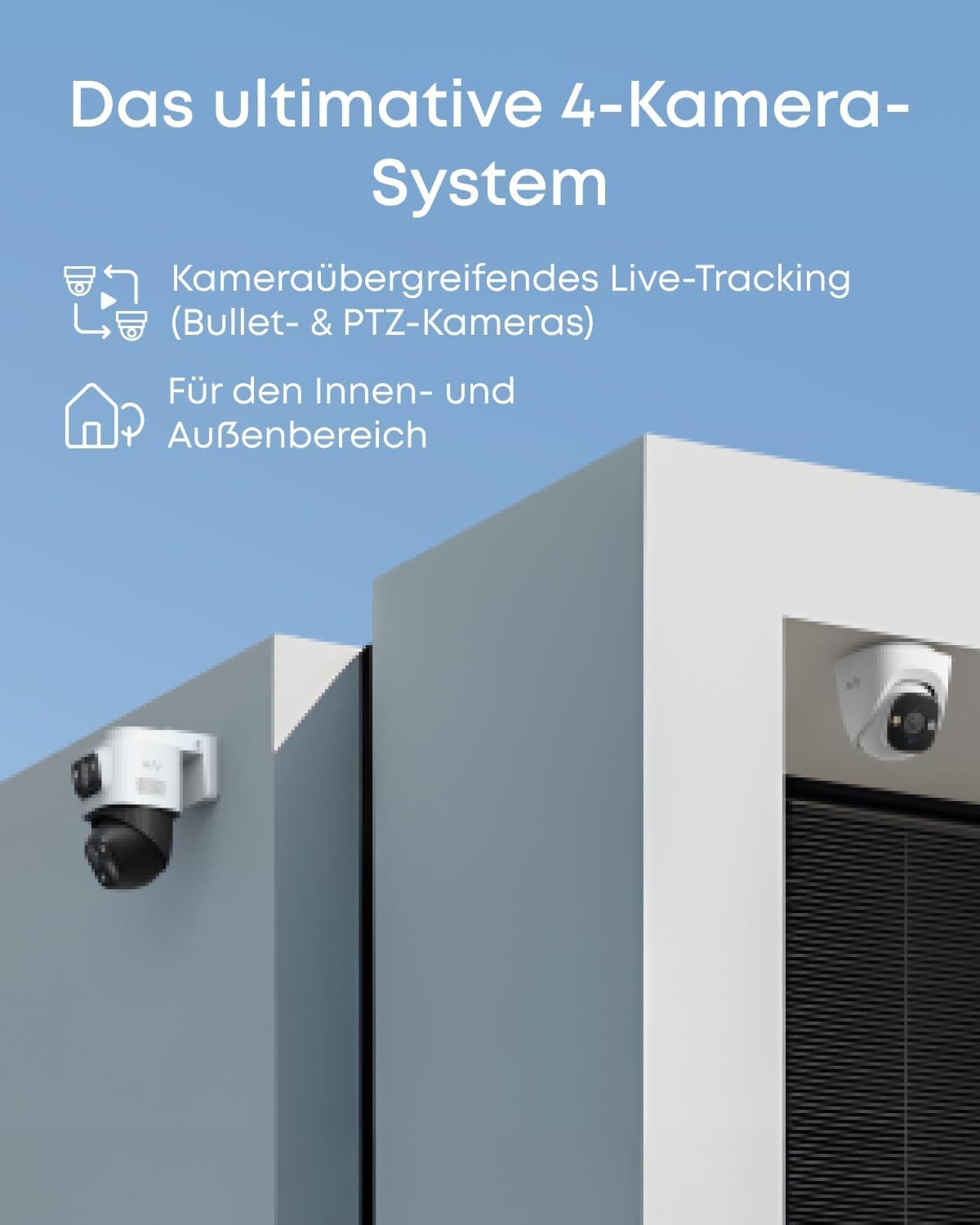 Anker eufy PoE NVR Security System S4 Max 3-Linsen Bullet-PTZ-Kameras IP-Überwachungskamera