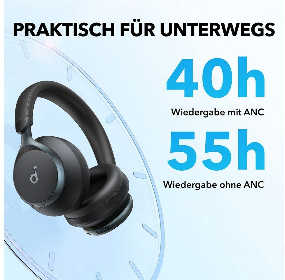 Anker Soundcore Space One Over-Ear Kopfhörer, Schwarz, Kabellos