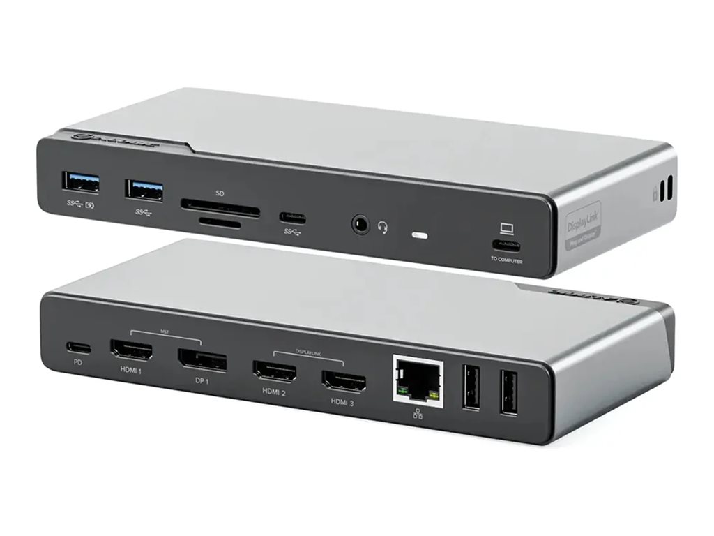 Alogic DV4 Dockingstation für Laptops (14 in 1), Grau