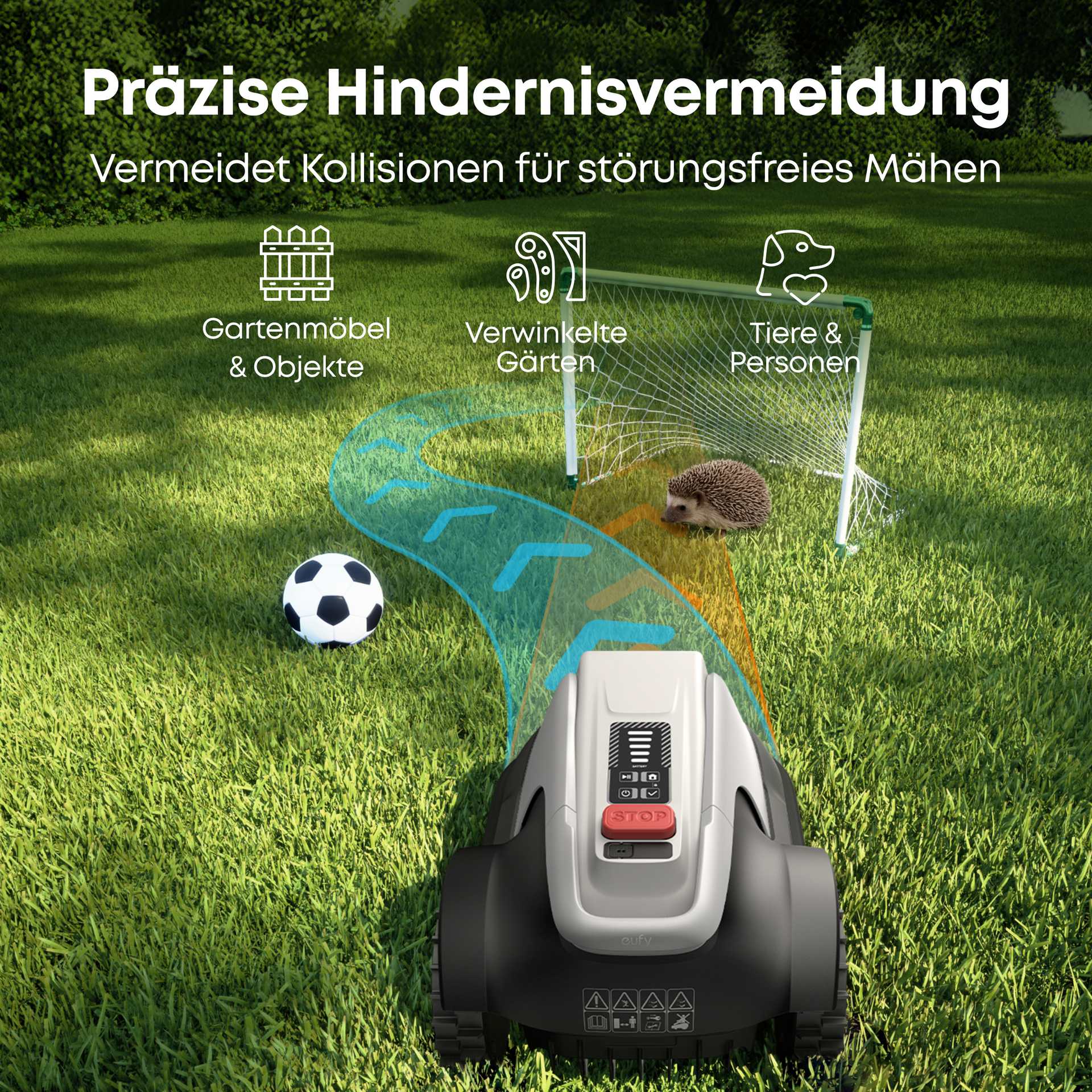eufy E15 Rasenmähroboter, Grau