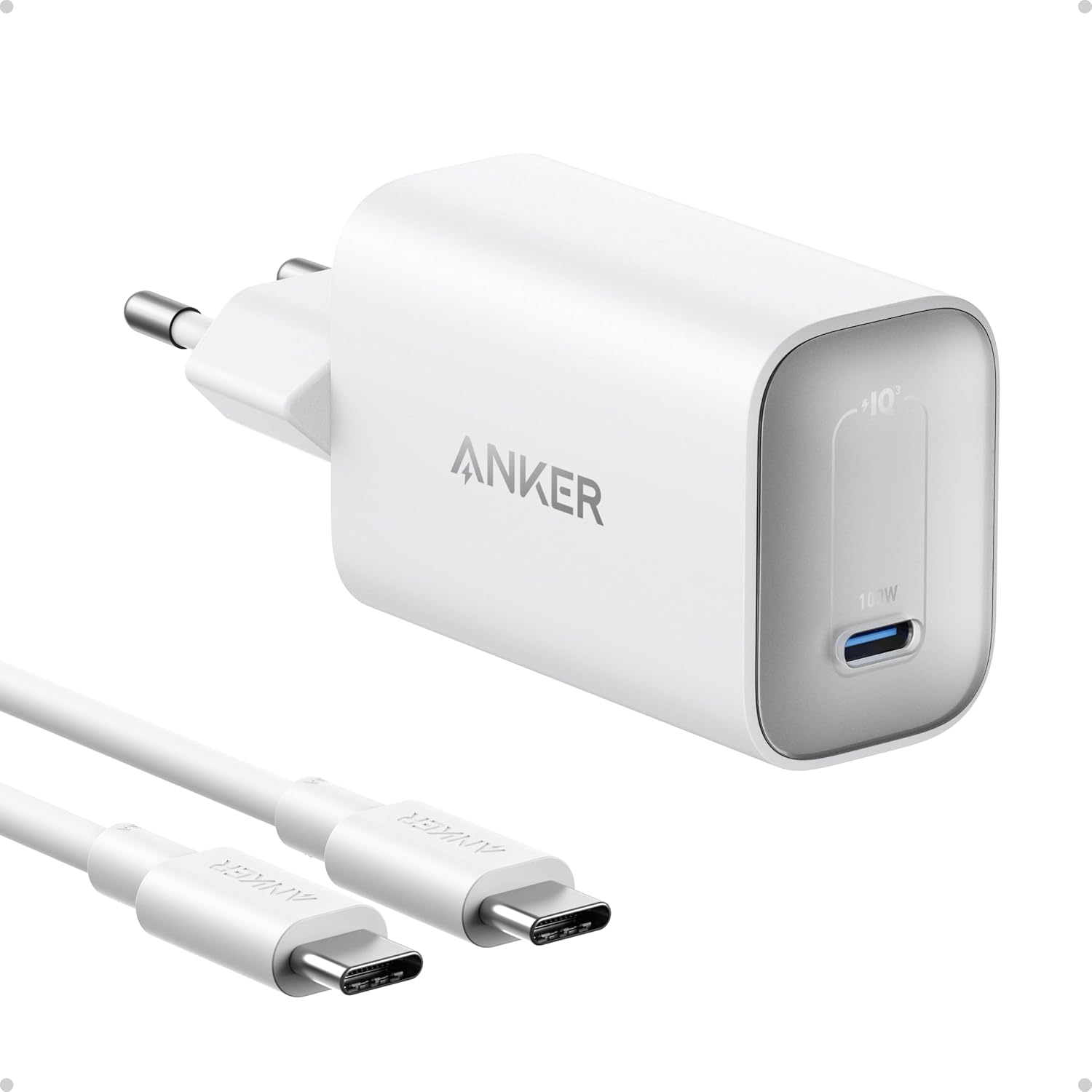 Anker Nano GaN Power Adapter inkl. 1,80m USB-C Kabel, Weiß