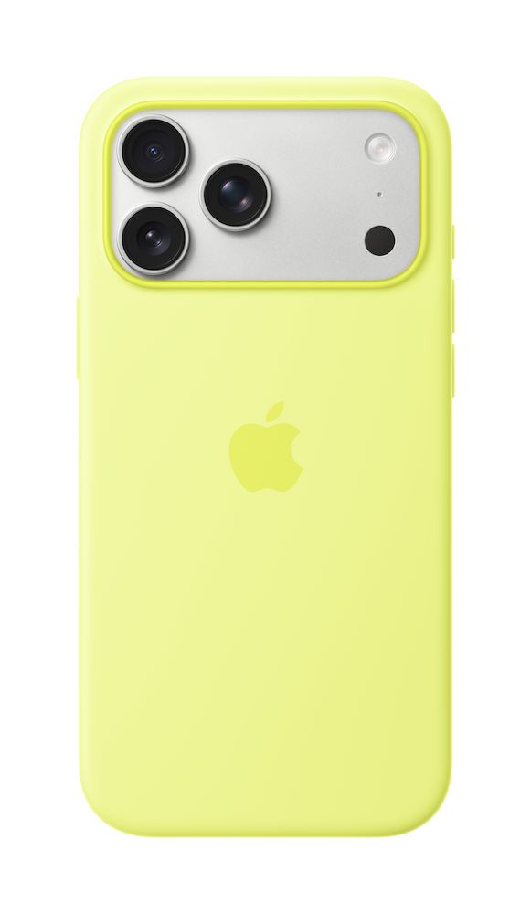 Apple iPhone 17 Pro Max Silikon Case mit MagSafe, Neongelb