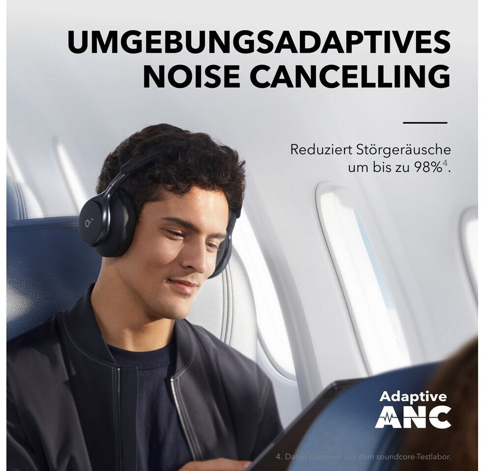 Anker Soundcore Space One Over-Ear Kopfhörer, Schwarz, Kabellos