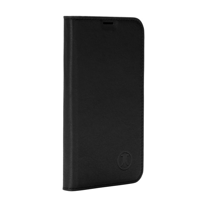 JT Berlin Leder Book Case Tegel für Apple iPhone 16, Schwarz