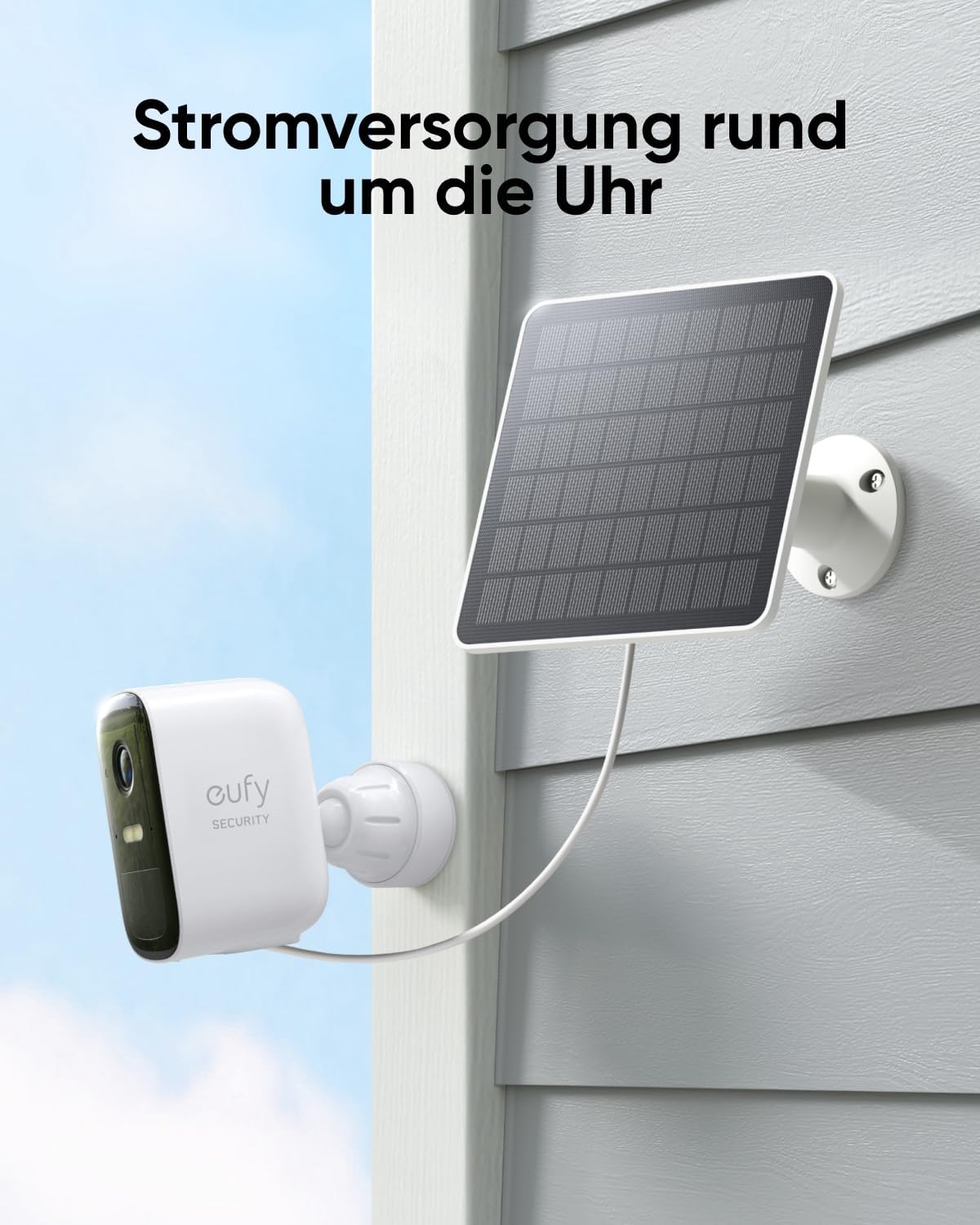eufy Security Solarpanel 3W kompatibel mit eufyCam, Weiß