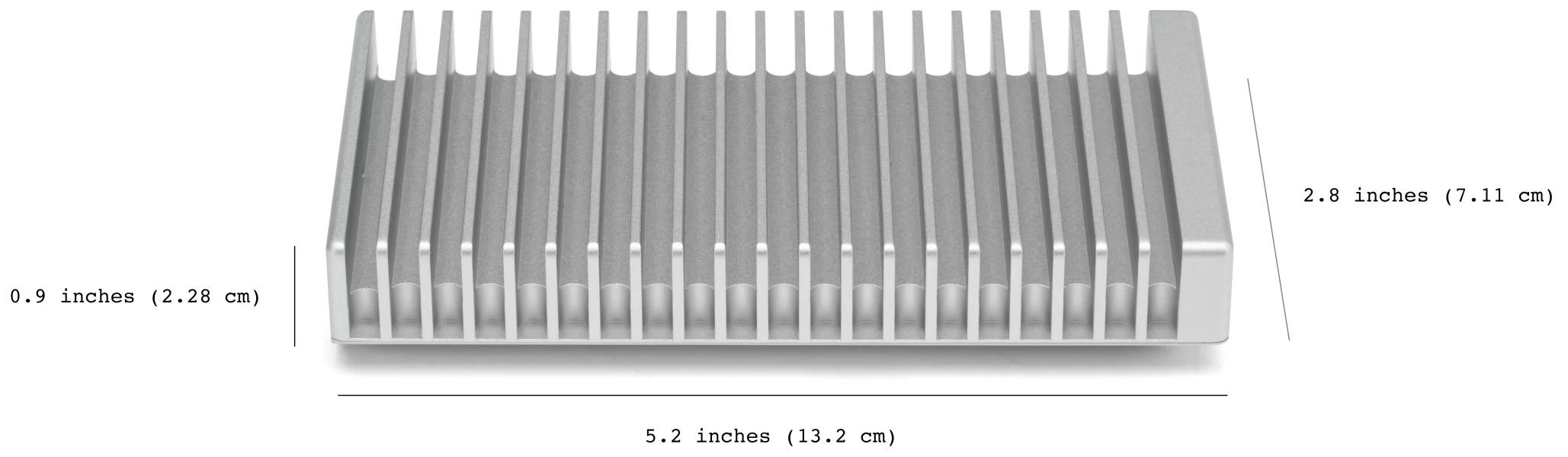 OWC Express 1M2 Gehäuse für M.2 NVMe SSD, Silber, USB-C