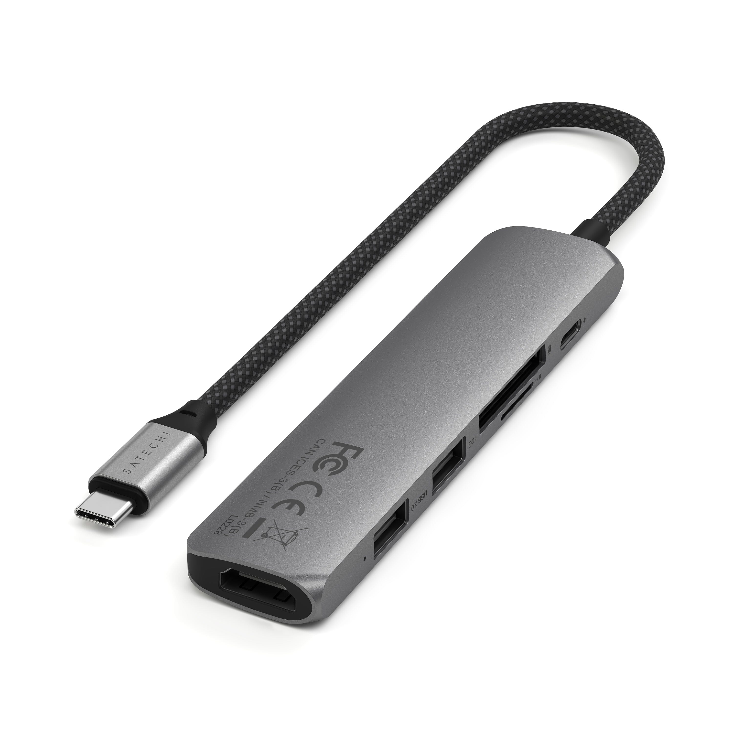 Satechi USB-C Slim Multi-Port Hub (6 in 1 Adapter)