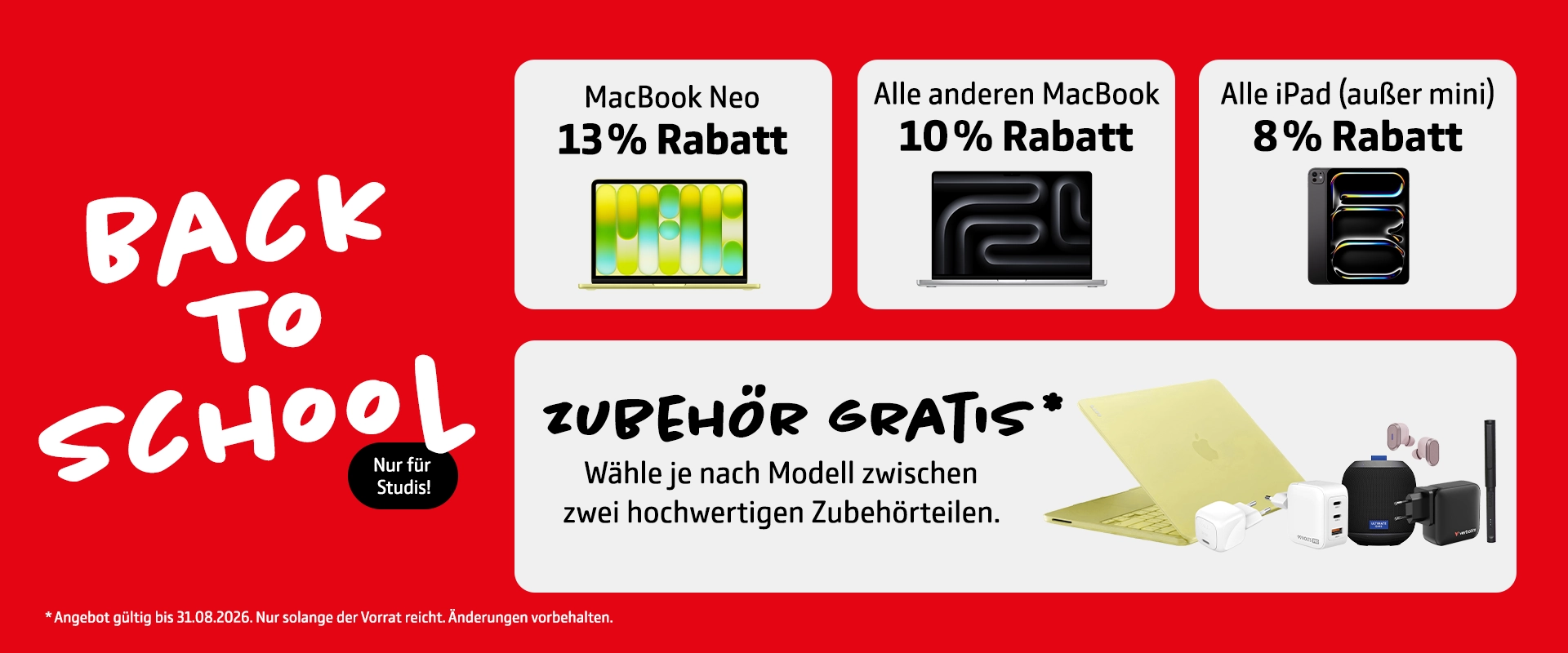 COMSPOT Back to School: Education-Rabatt auf Mac und iPad, gültig bis 31.07.