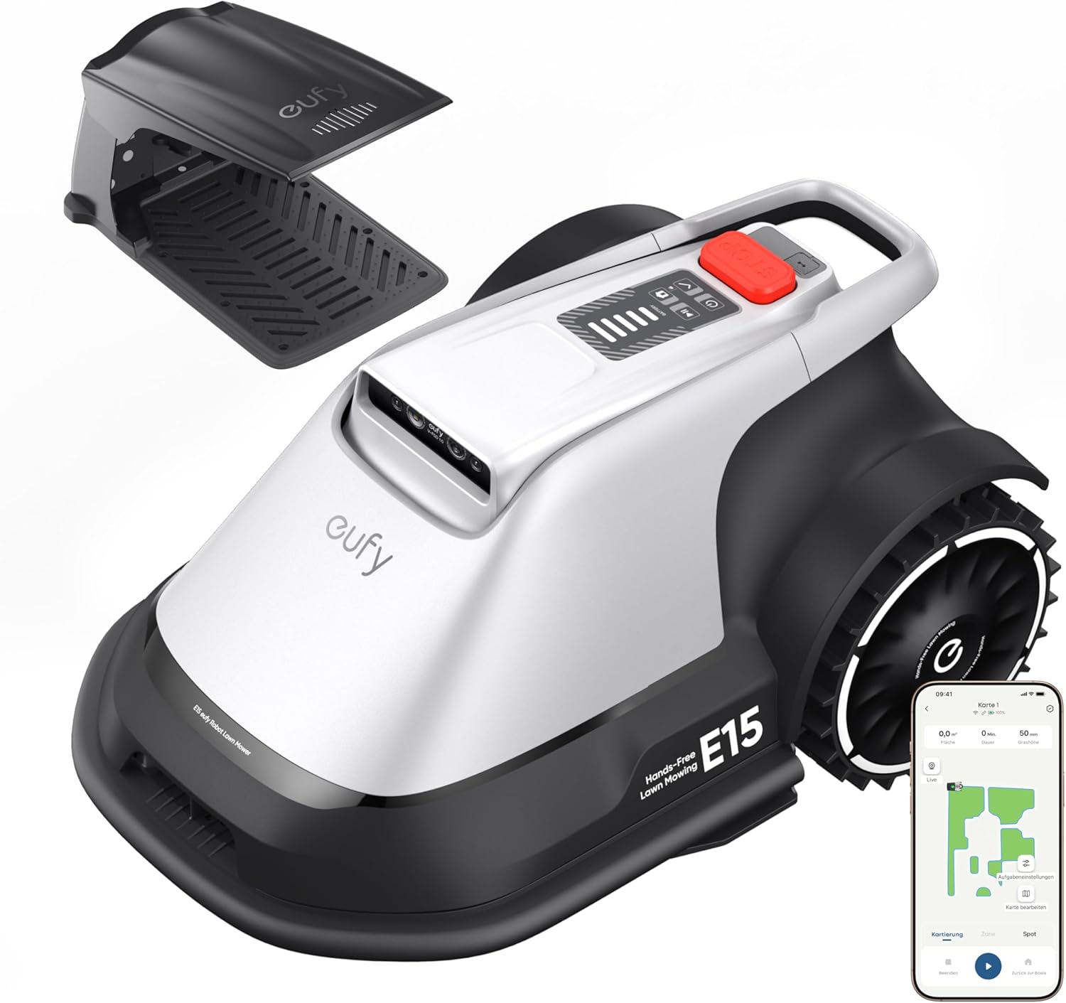 Eufy Mähroboter E15, Silber/Schwarz
