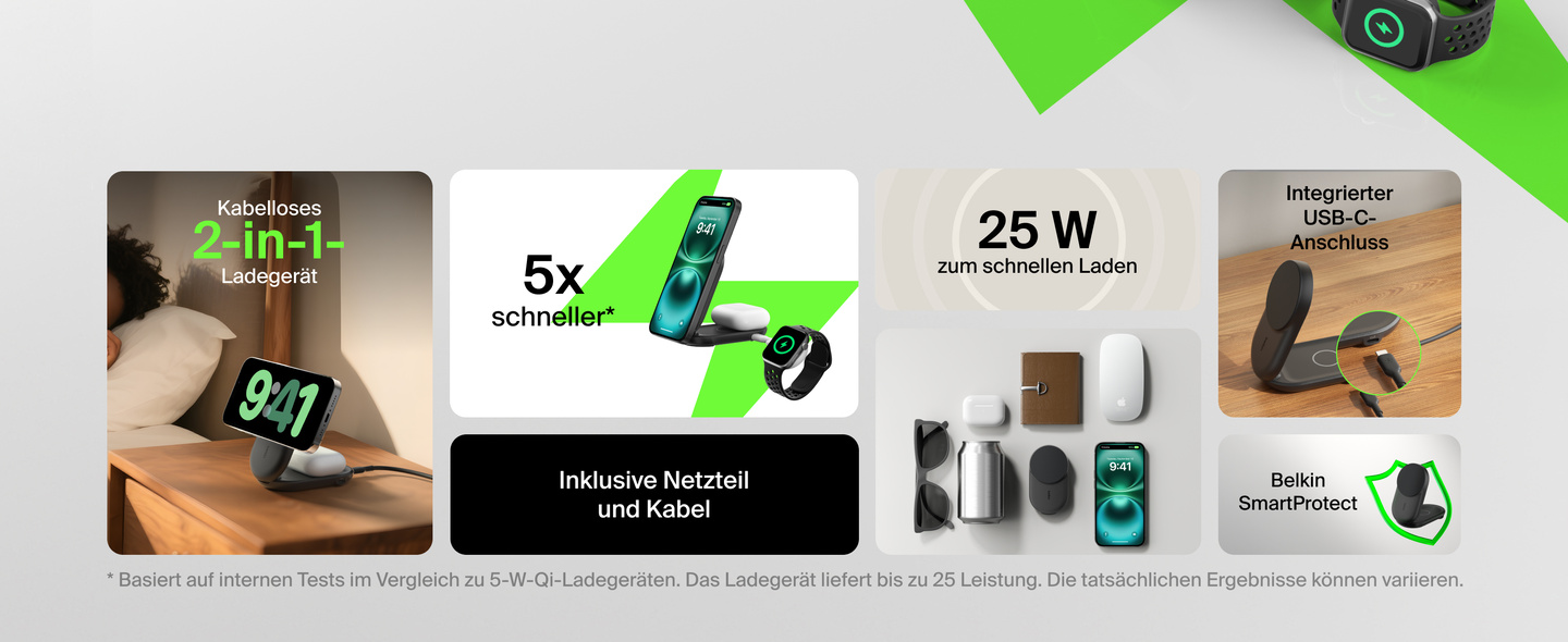 Belkin Wireless Charger mit QI2 (2-in-1)