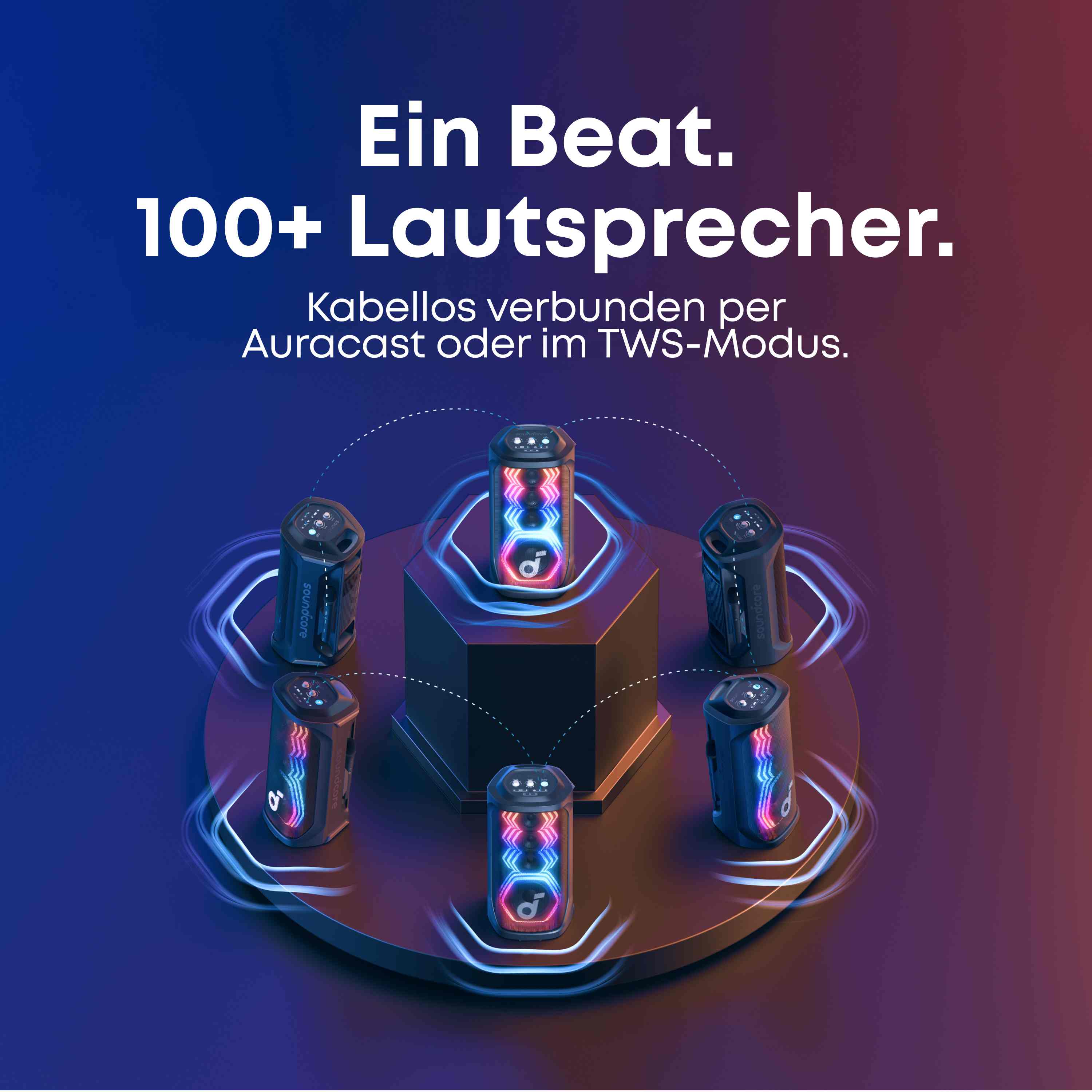Soundcore Rave 3S Karaoke Lautsprecher inkl. 2 Mikrofone
