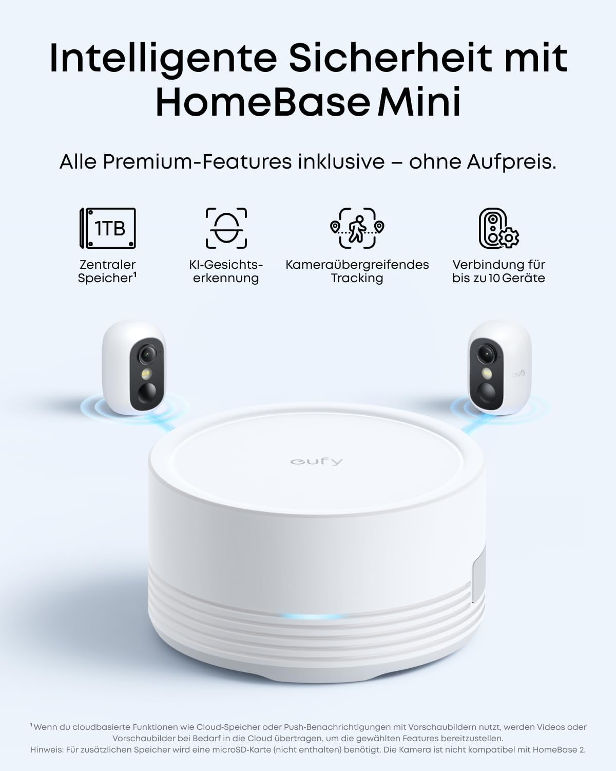 Anker eufy Security eufyCam C35 mit HomeBase Mini, Weiß, 2er-Pack