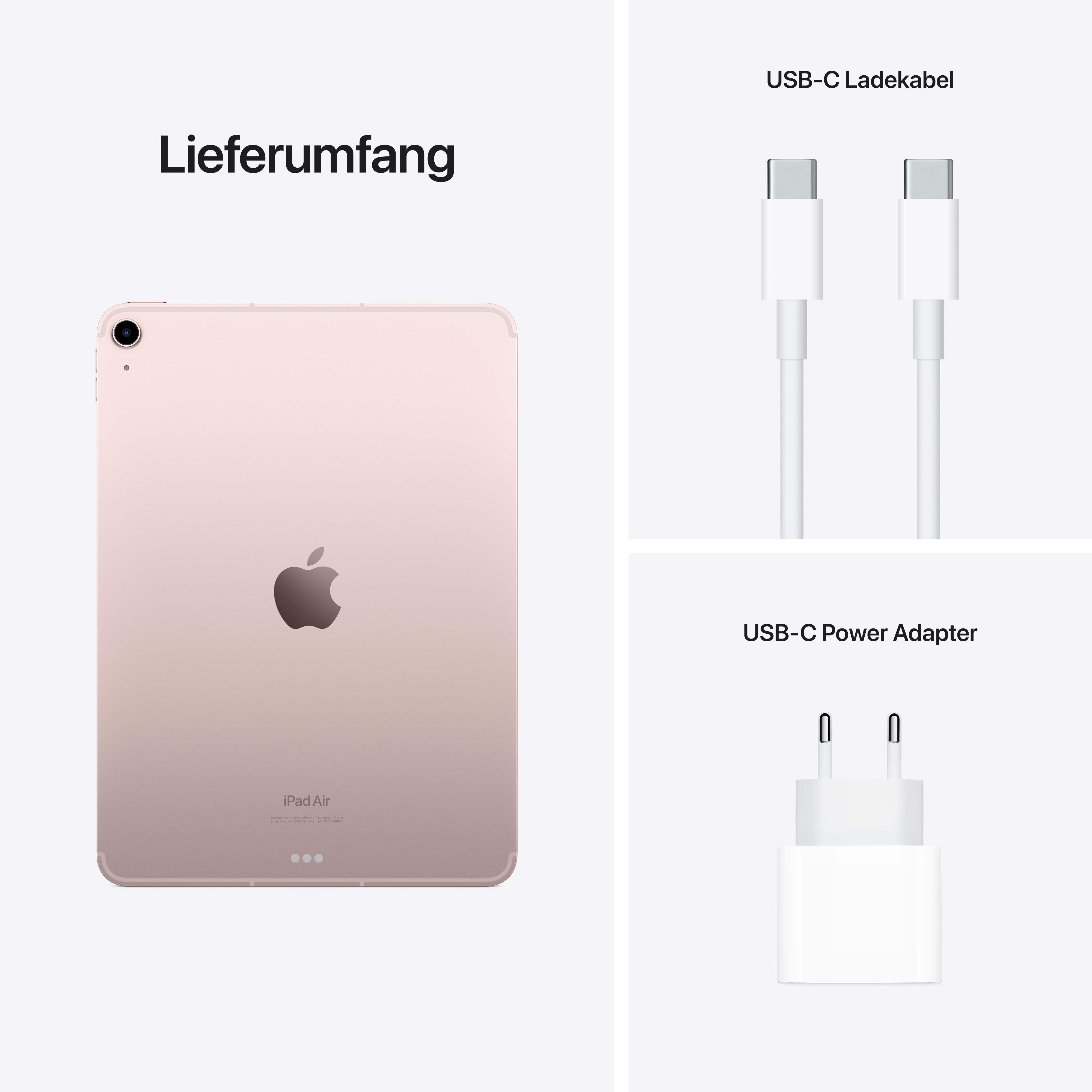 Apple iPad Air 10,9“ (5. Generation), Rosé, 64GB, Wi-Fi + Cellular, 10,9", Zustand: wie neu