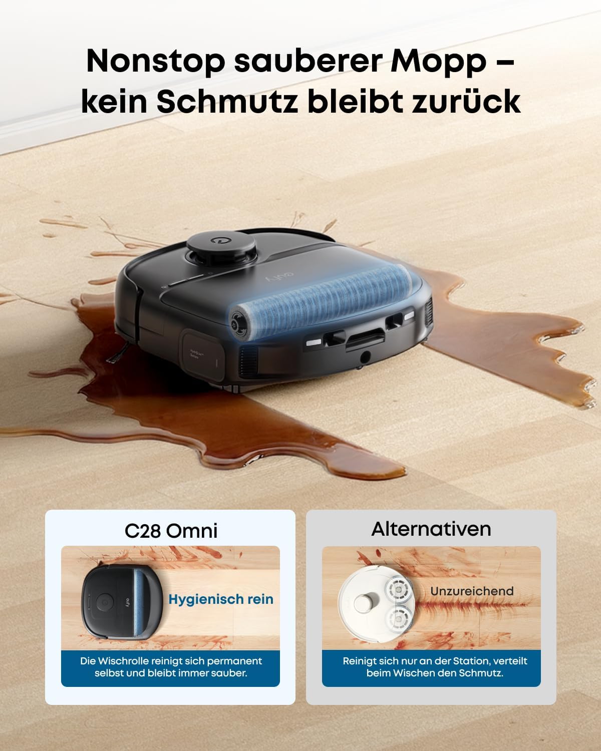 EUFY Robot Vacuum Omni C28, Saug- und Wischroboter